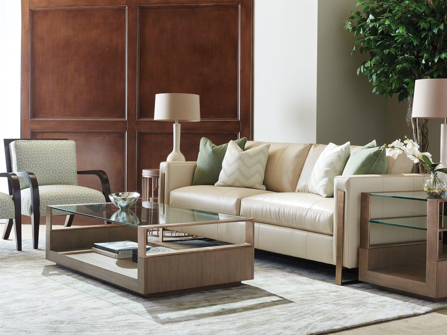 Lexington Shadow Play Rectangular Glass End Table