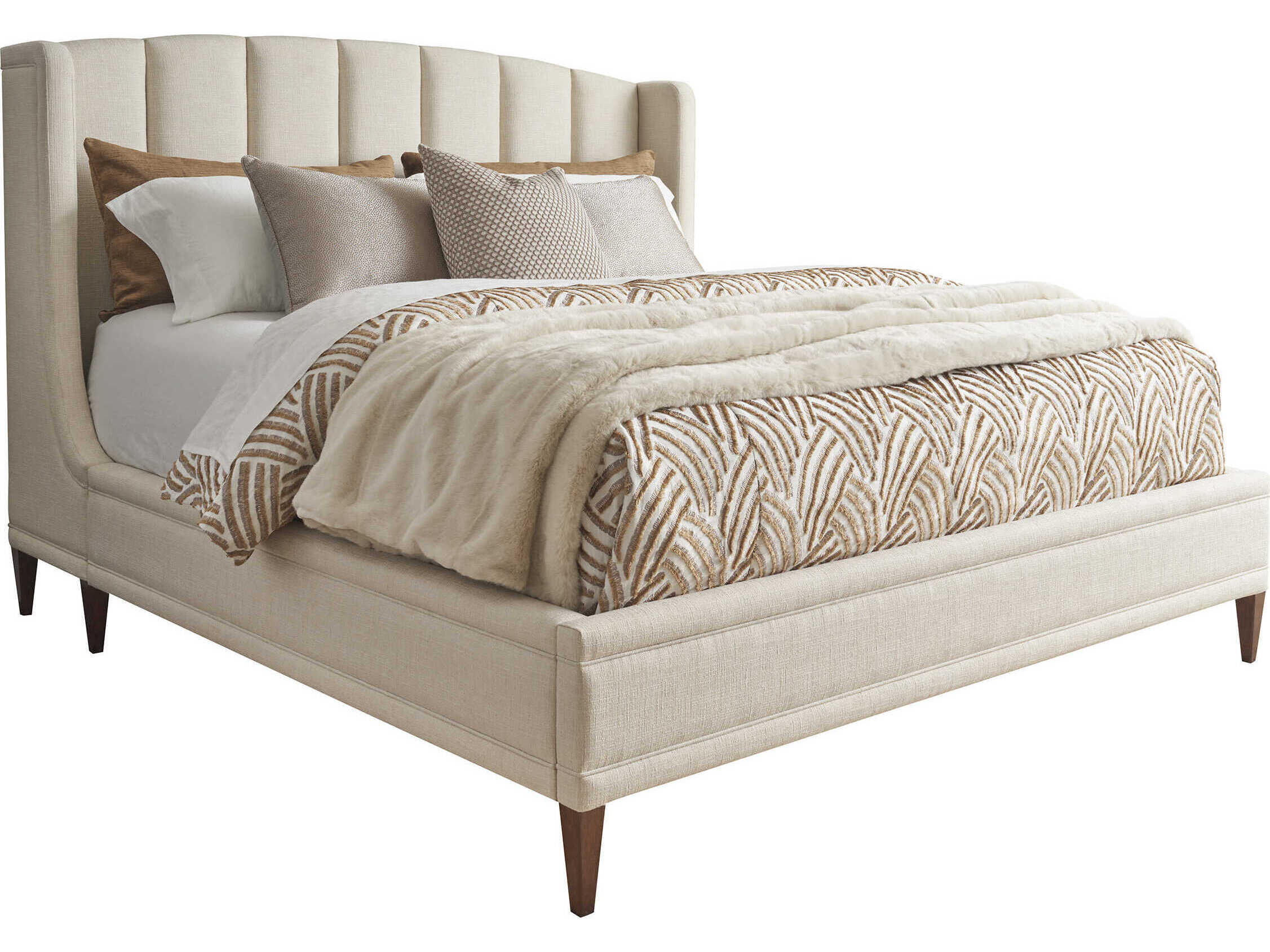 Lexington Rendezvous Savoy Beige Upholstered California King Panel Bed