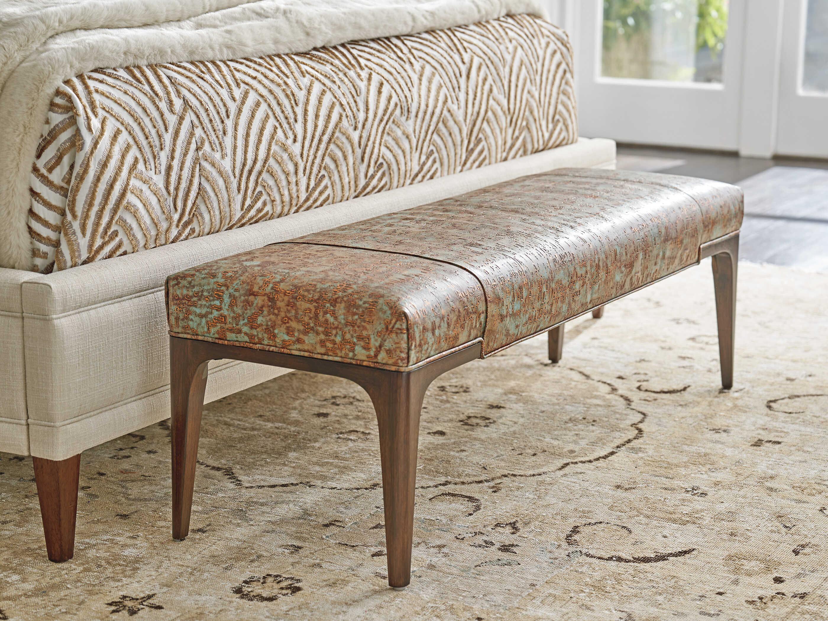 Lexington Rendezvous Savile Leather Accent Bench