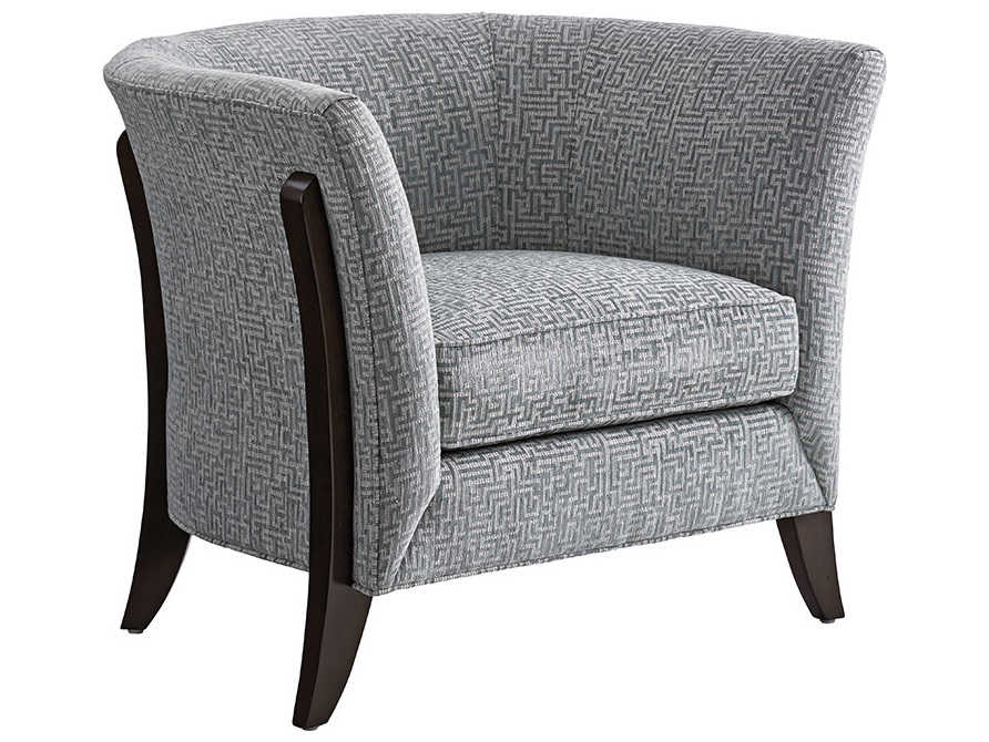 Lexington Laurel Canyon Blue Fabric Accent Chair