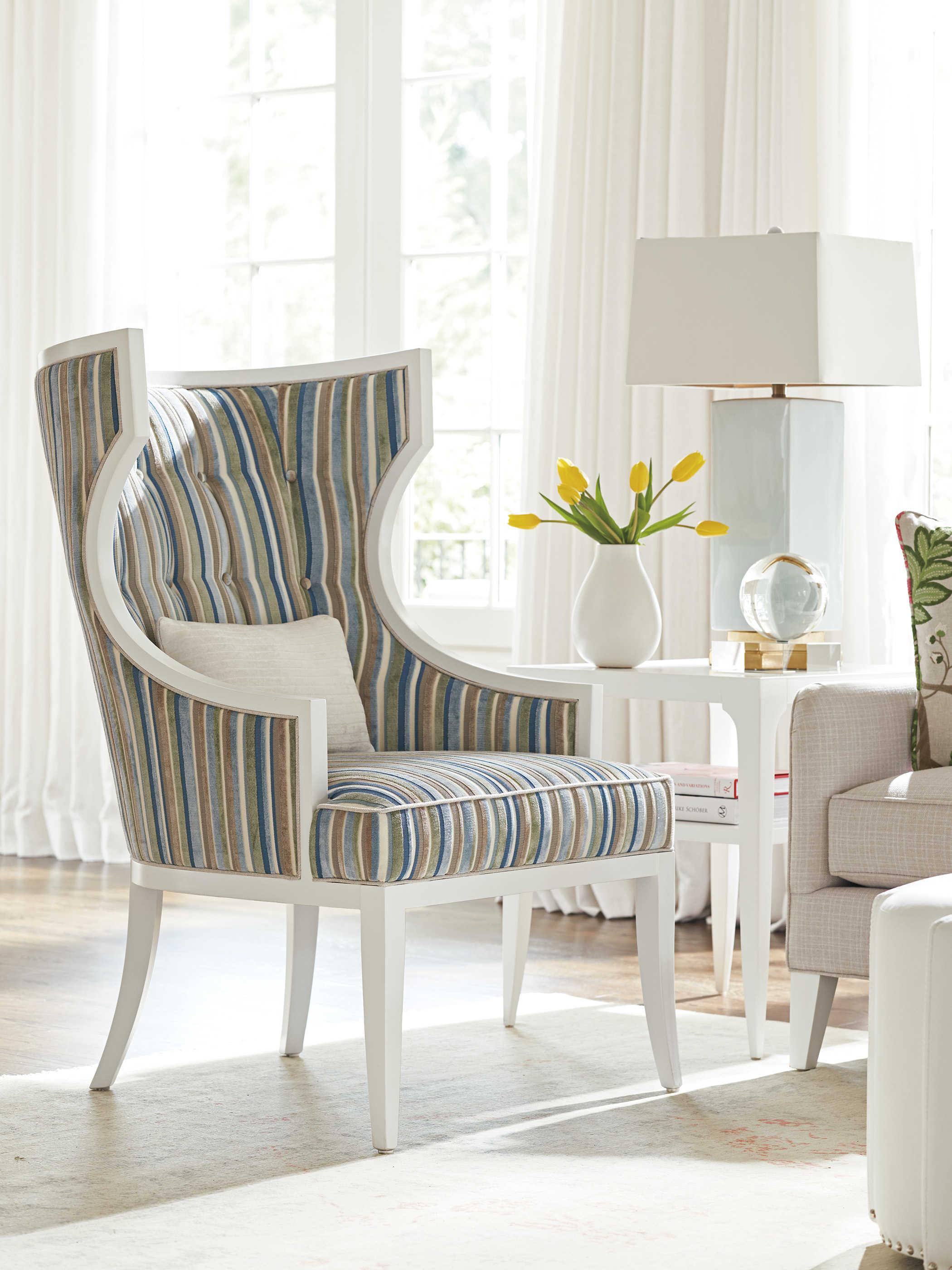 Lexington Avondale White Fabric Accent Chair