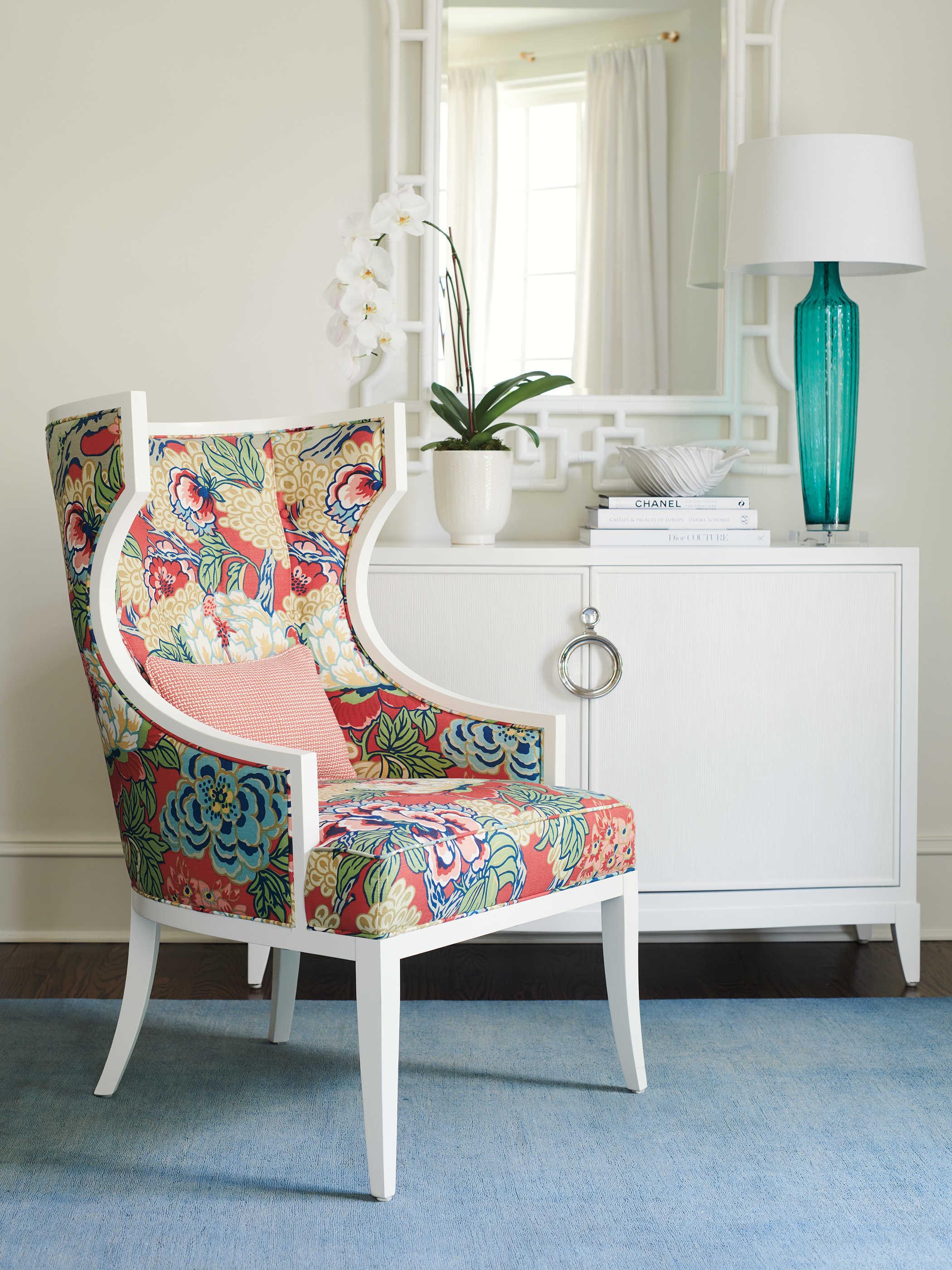 Lexington Avondale Pink Fabric Accent Chair