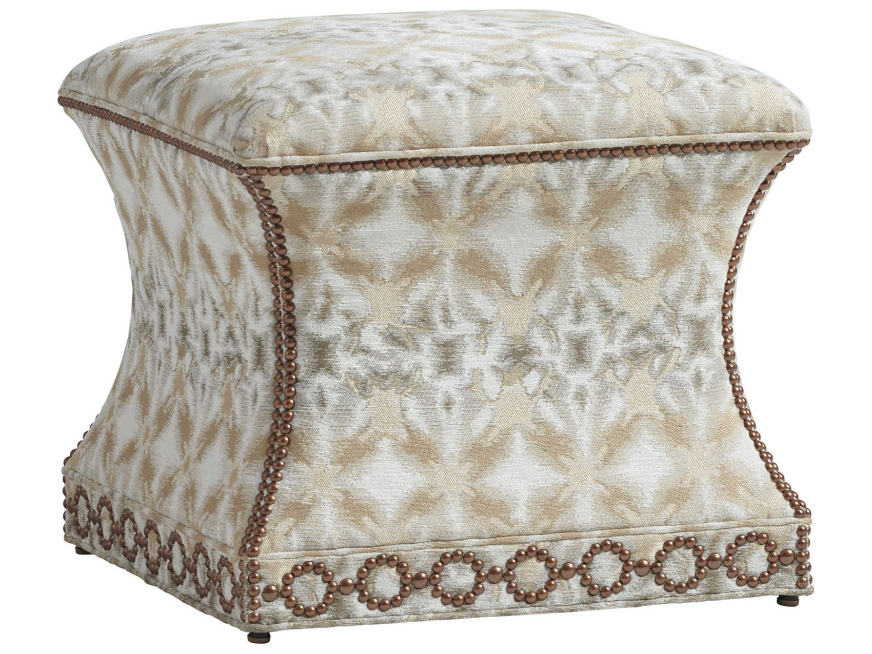 Lexington Carlyle Gray Upholstered Ottoman