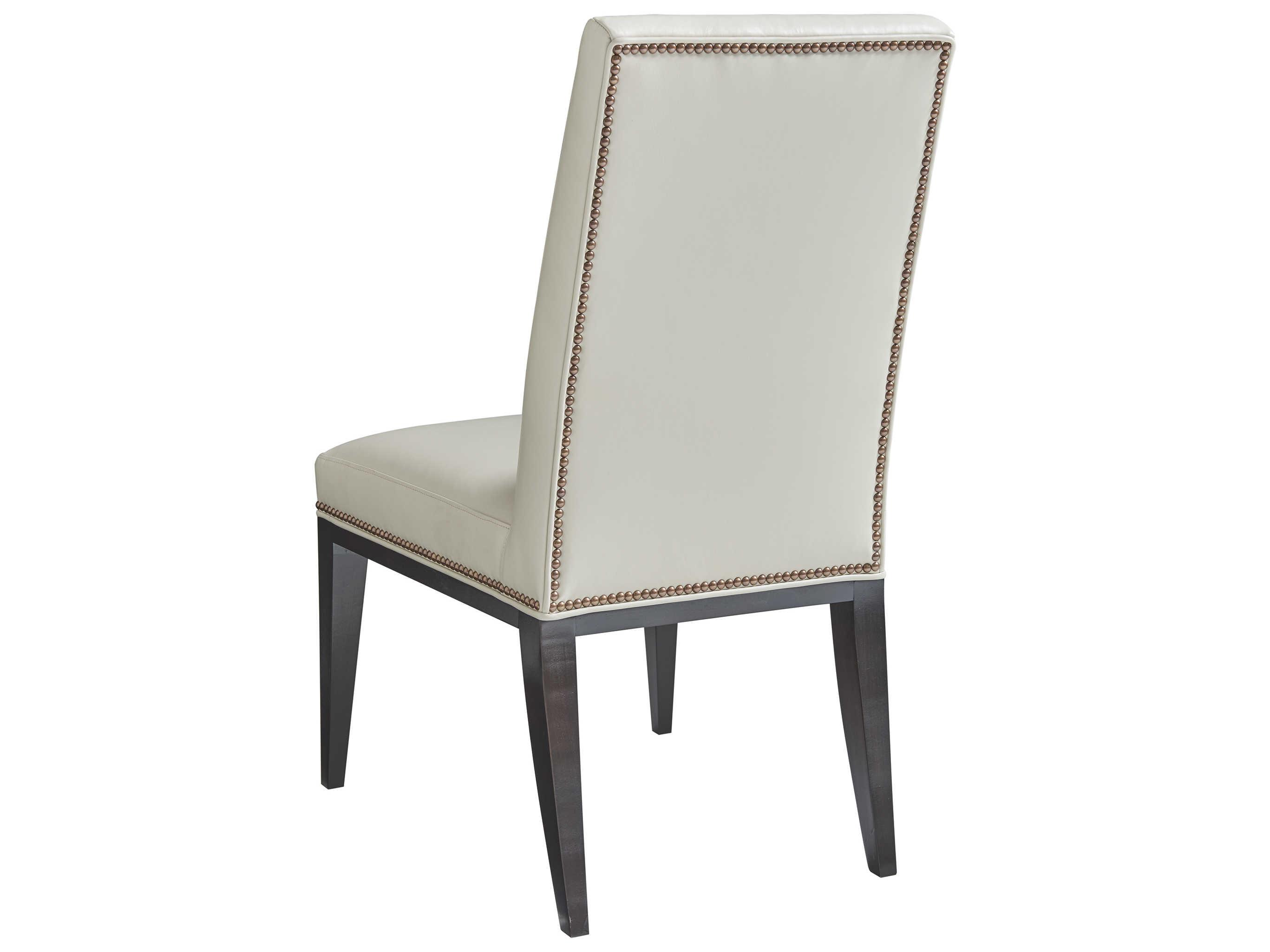 Lexington Leather White Upholstered Side Dining Chair