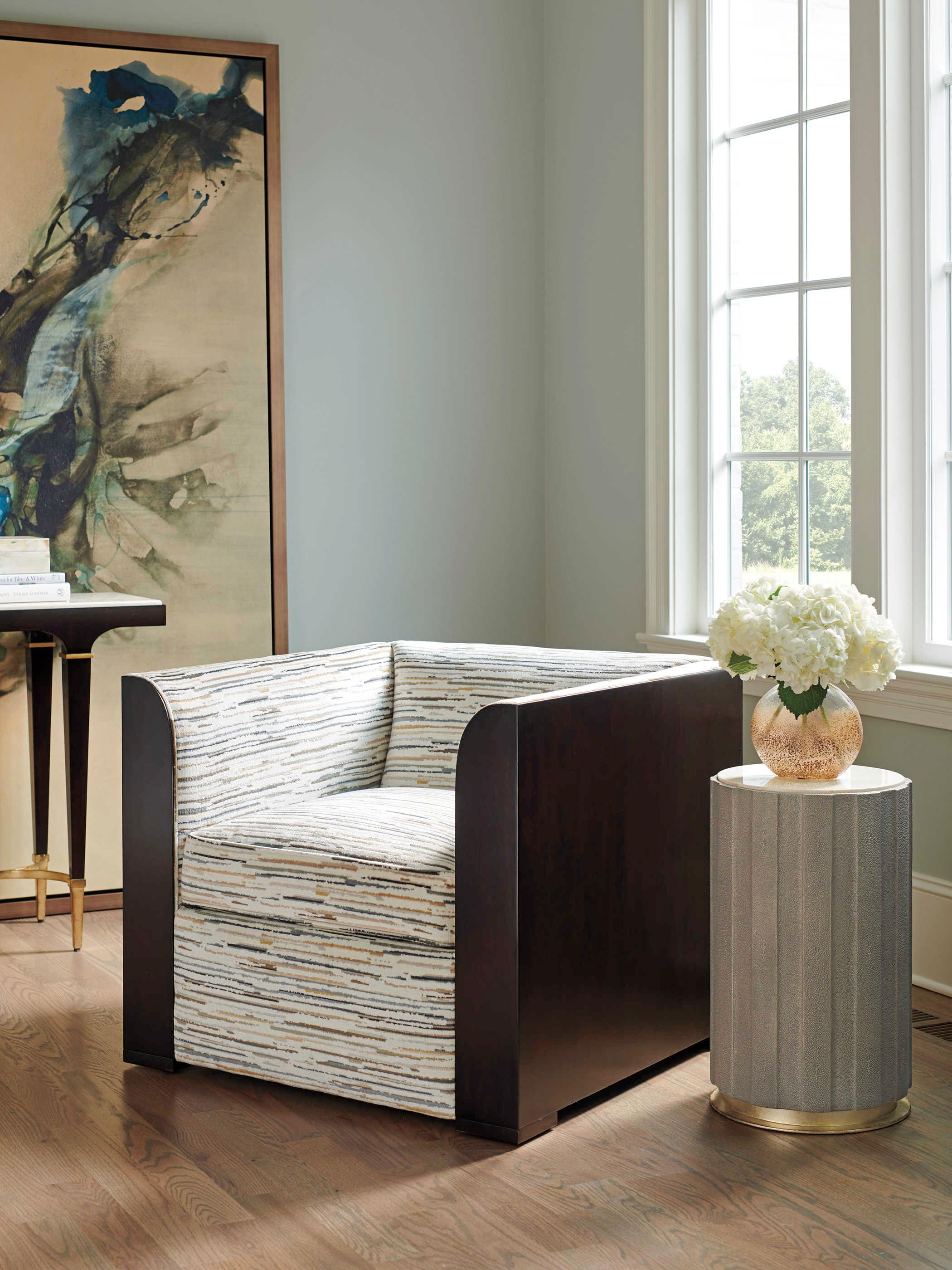 Lexington Carlyle Beige Fabric Accent Chair