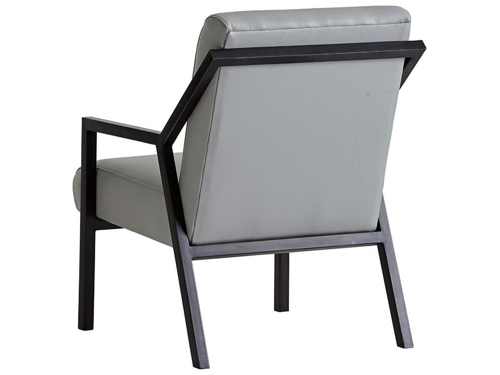 Lexington Santana Gray Leather Accent Chair