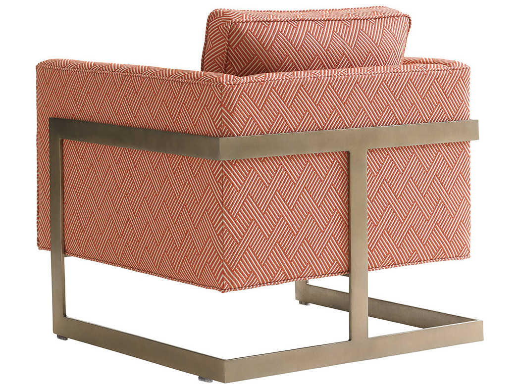 Lexington Shadow Play Orange Fabric Accent Chair