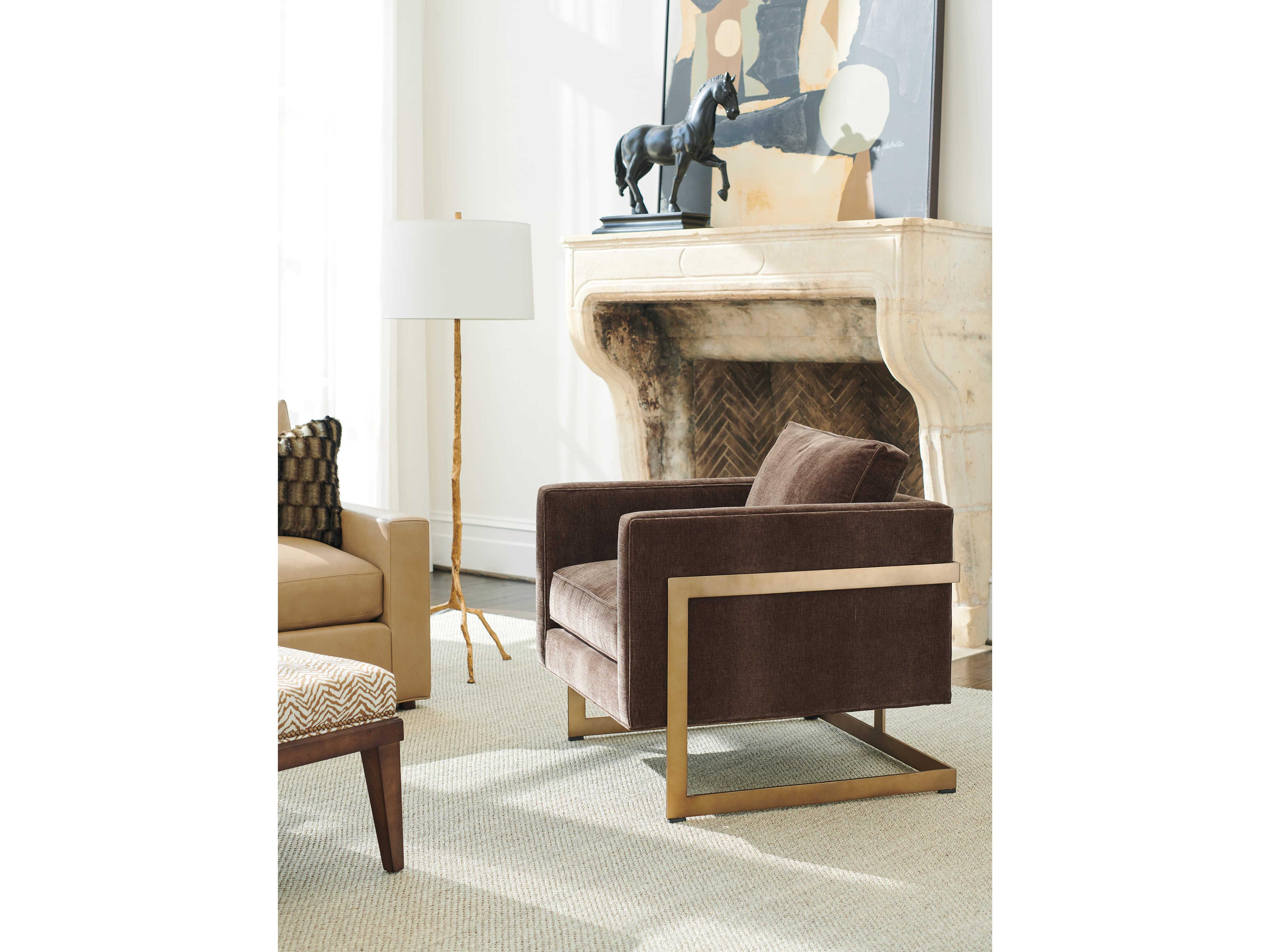 Lexington Silverado Brown Fabric Accent Chair