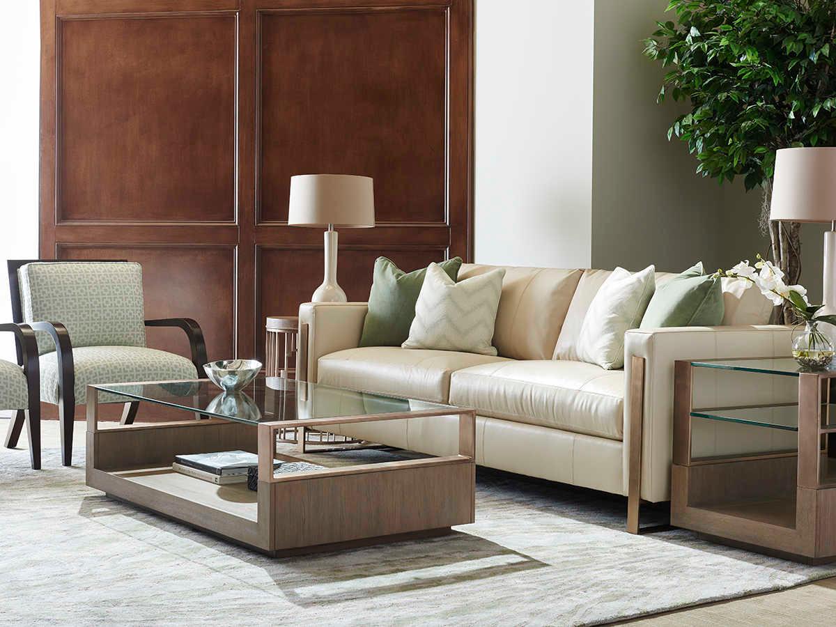 Lexington Shadow Play Cream Leather Sofa