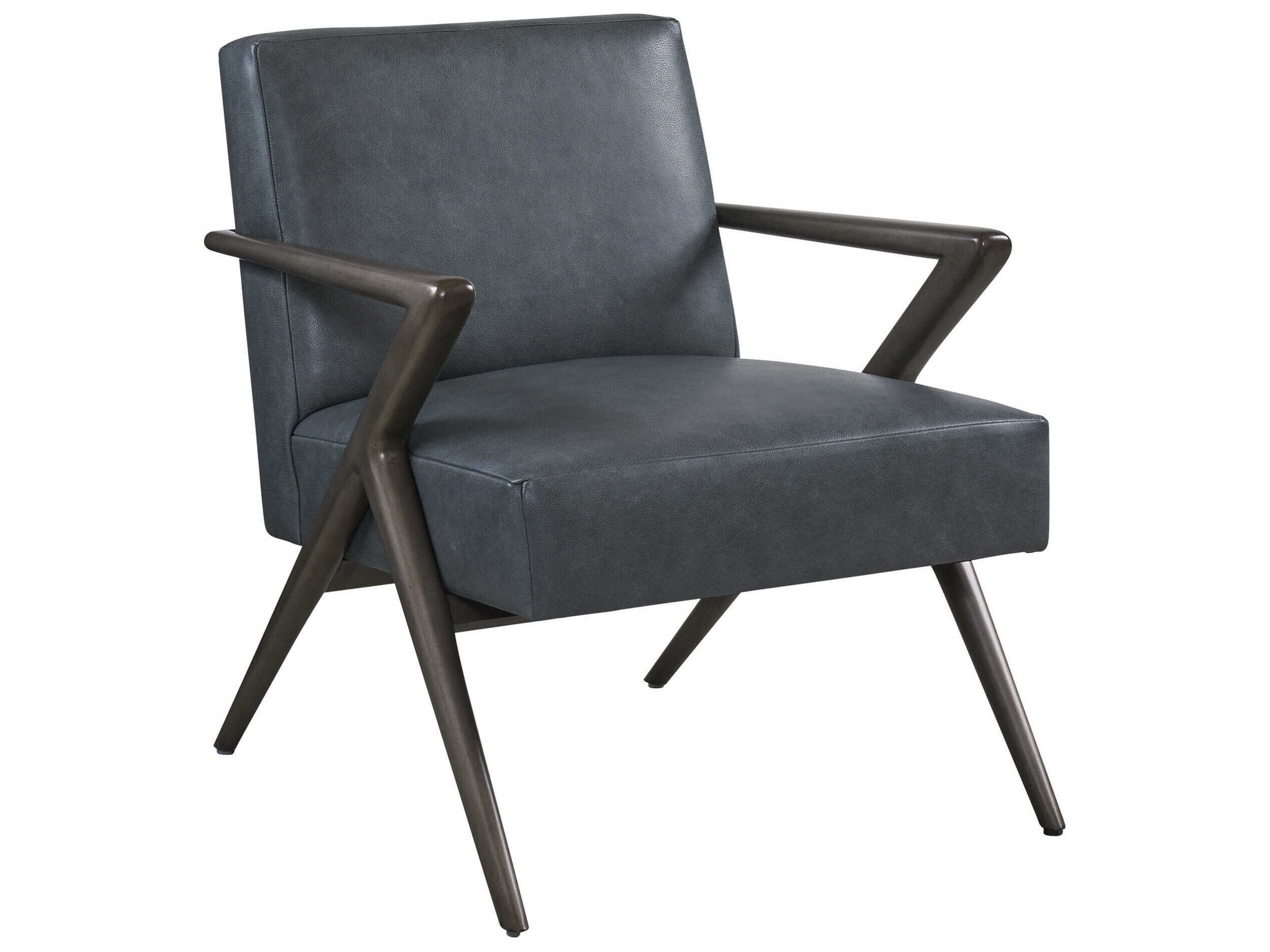 Lexington Zanzibar Gray Leather Accent Chair