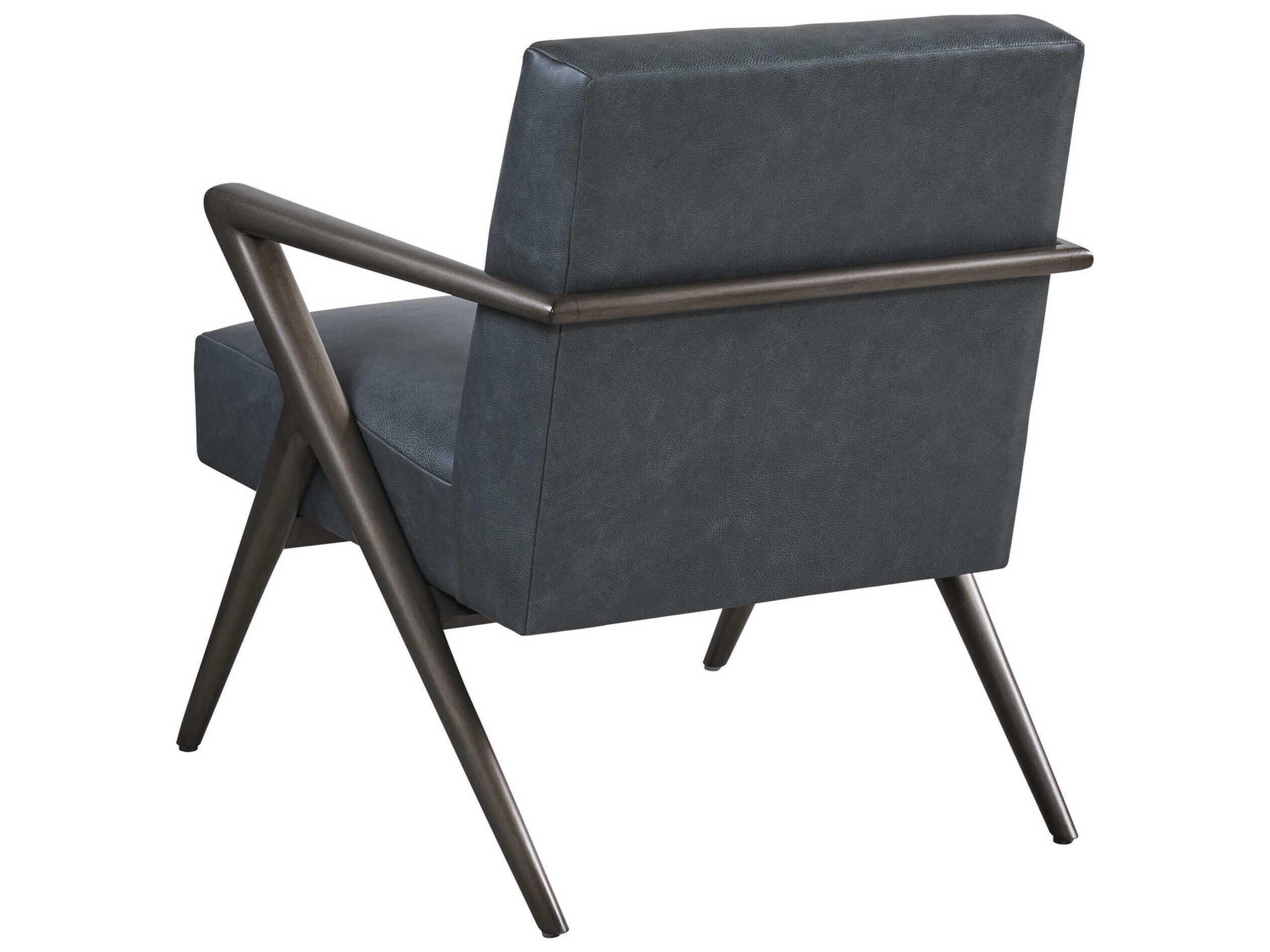 Lexington Zanzibar Gray Leather Accent Chair