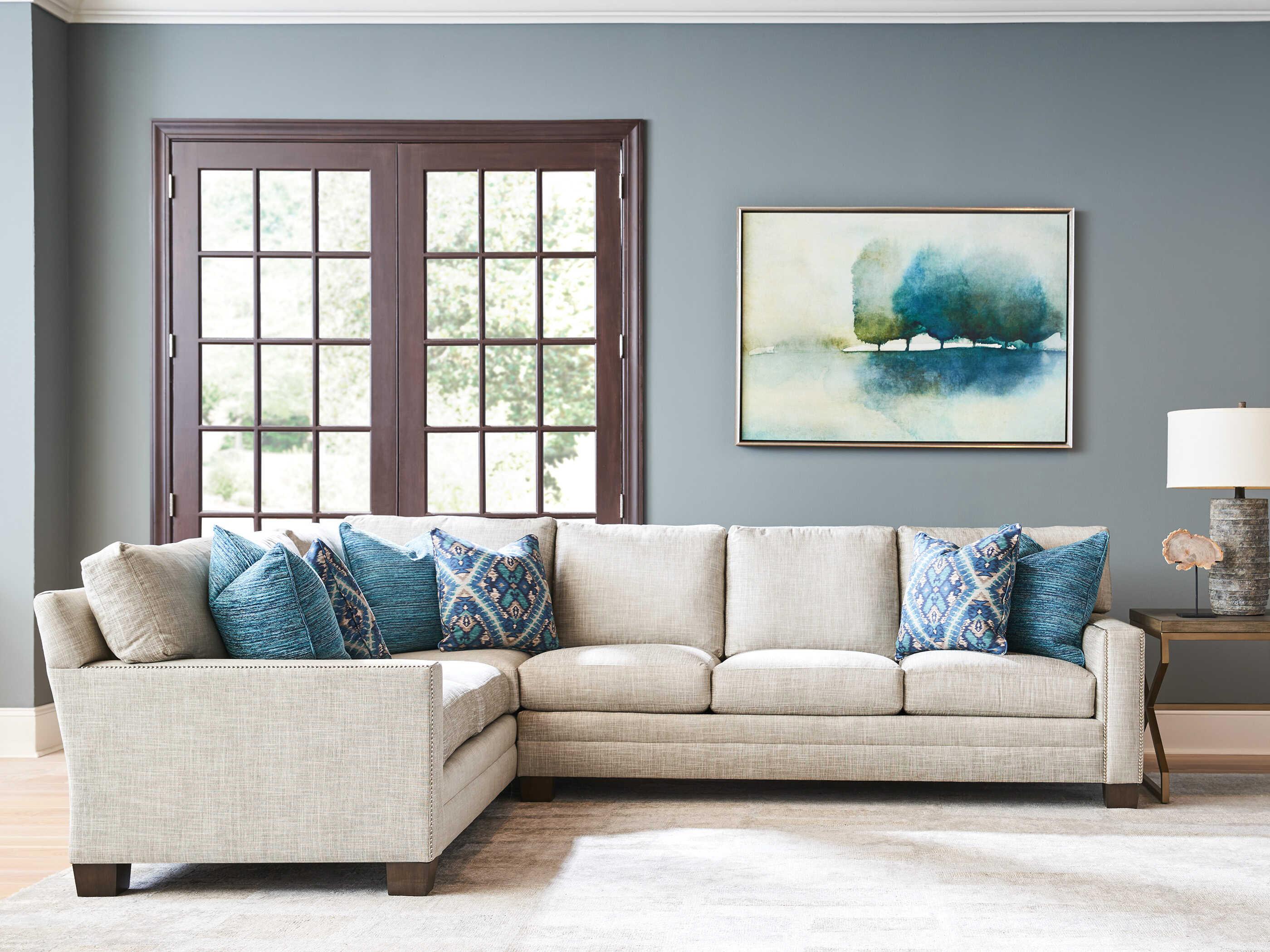 Lexington Upholstery Gray Upholstered Sectional Sofa