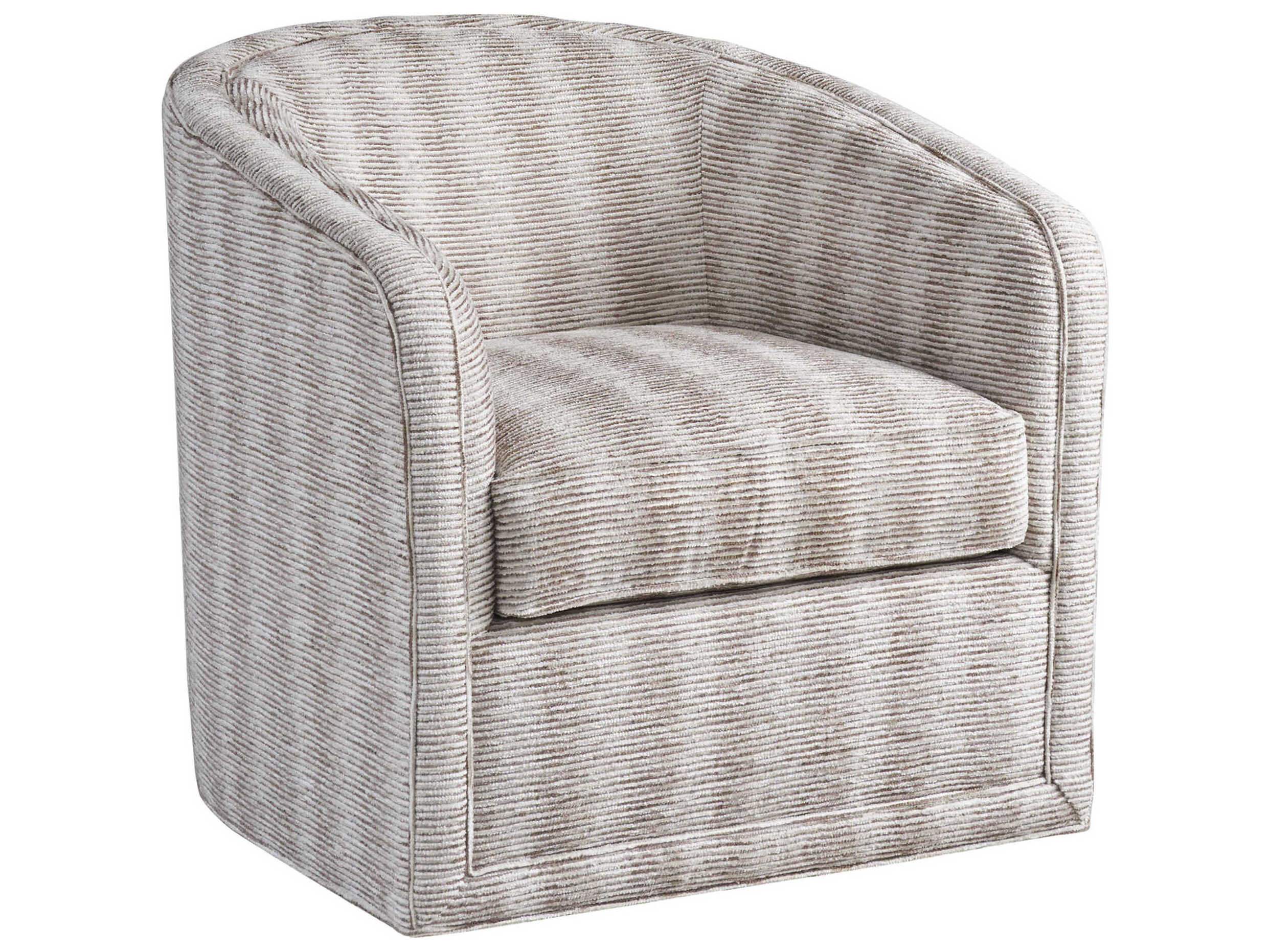 Lexington Zanzibar Swivel Gray Fabric Accent Chair