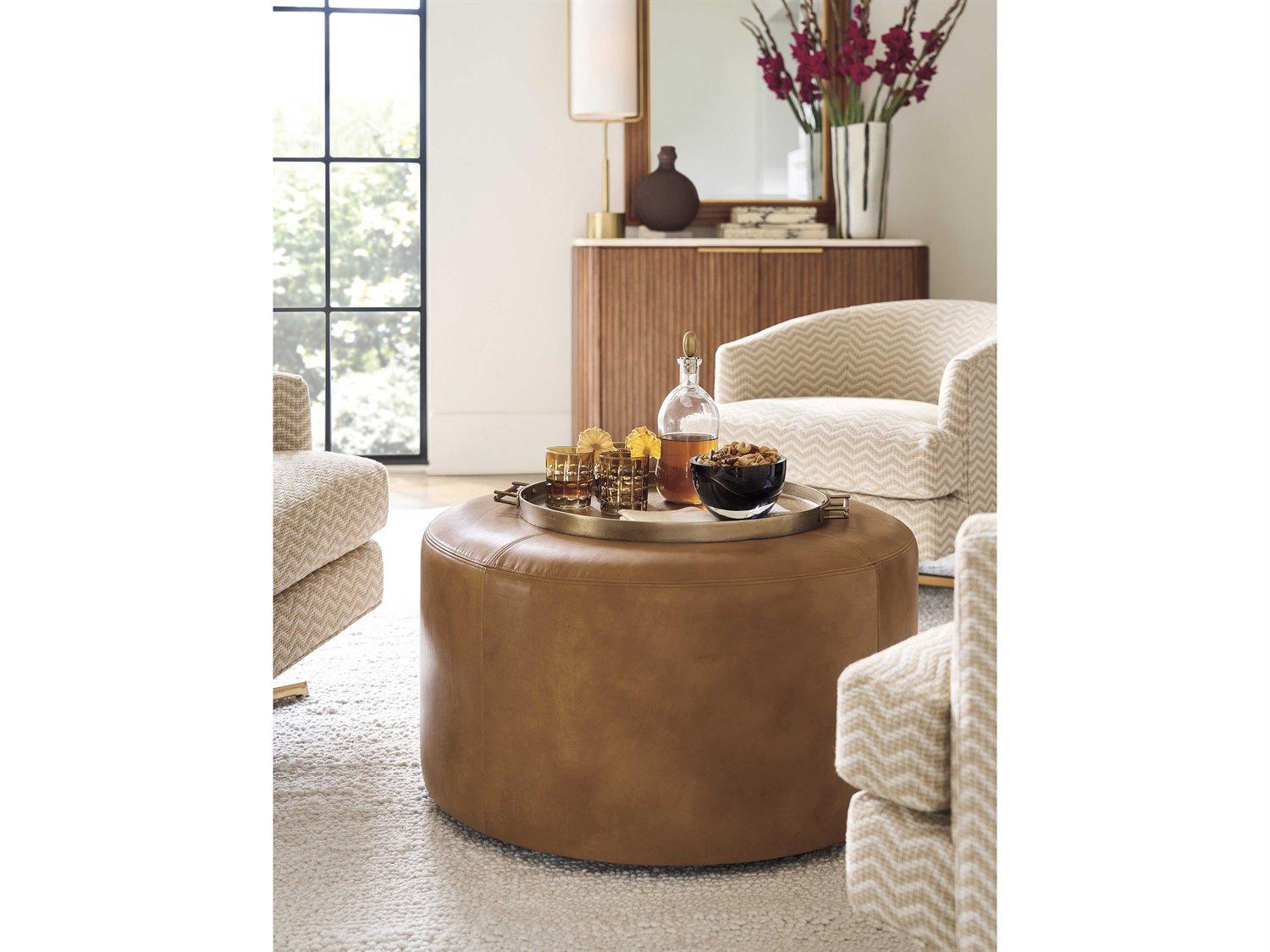 Lexington La Costa Rendova Leather Ottoman