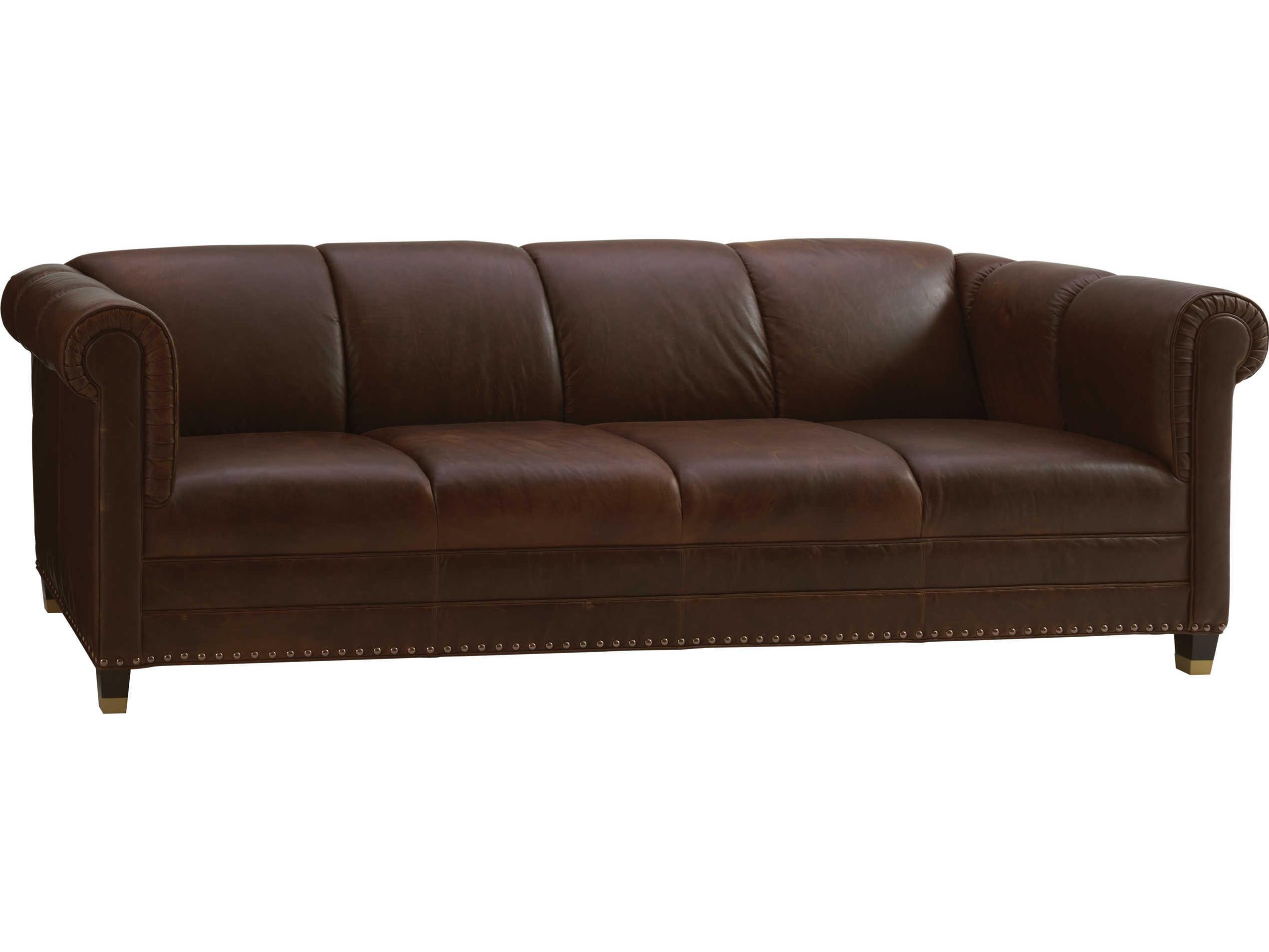 Lexington Carlyle Norwalk Brown Leather Sofa