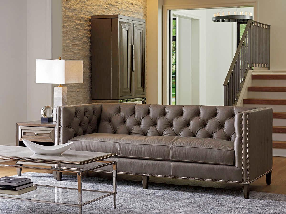 Lexington Ariana Brown Leather Sofa