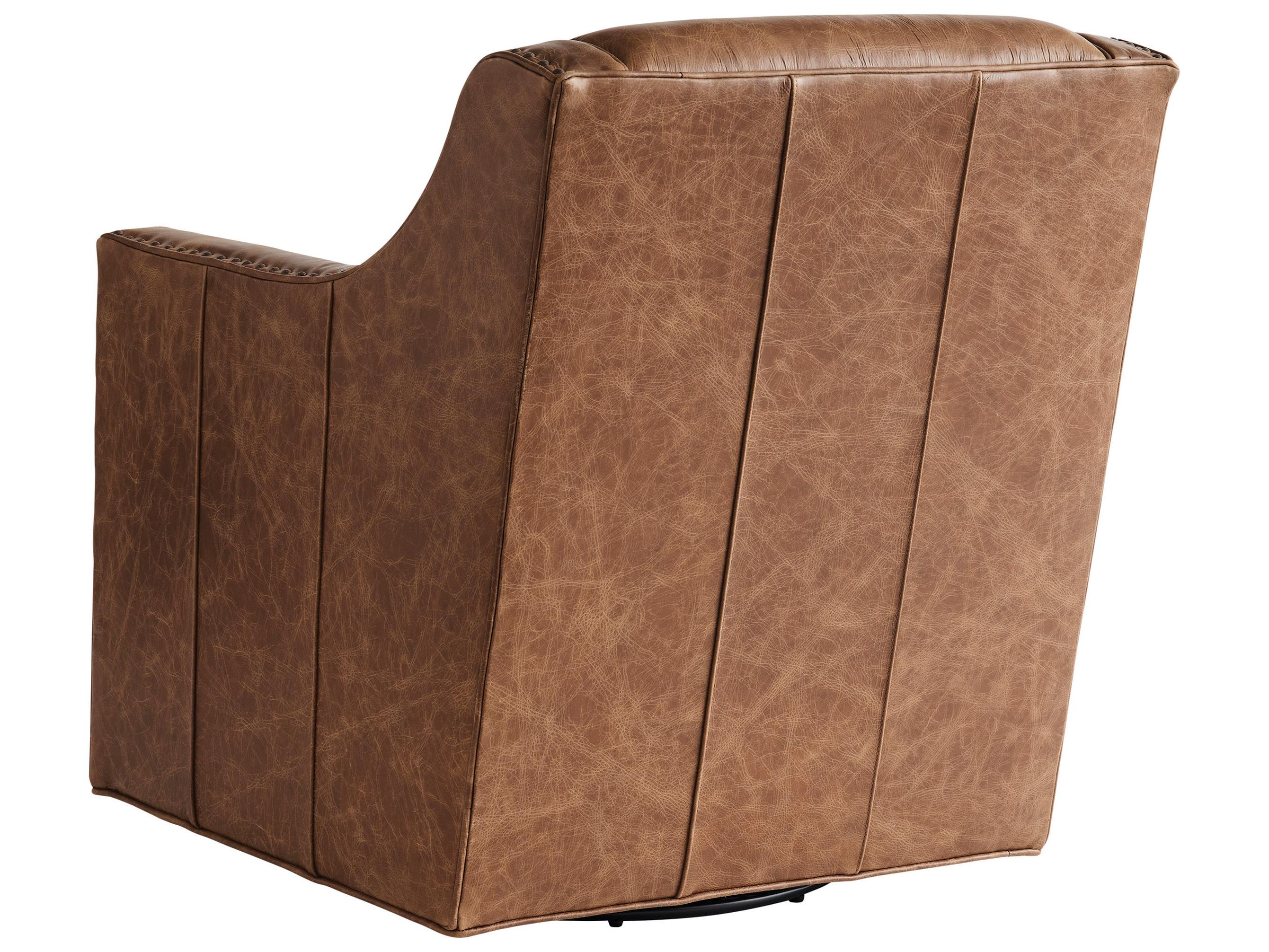 Lexington Barrier Swivel Brown Accent Chair
