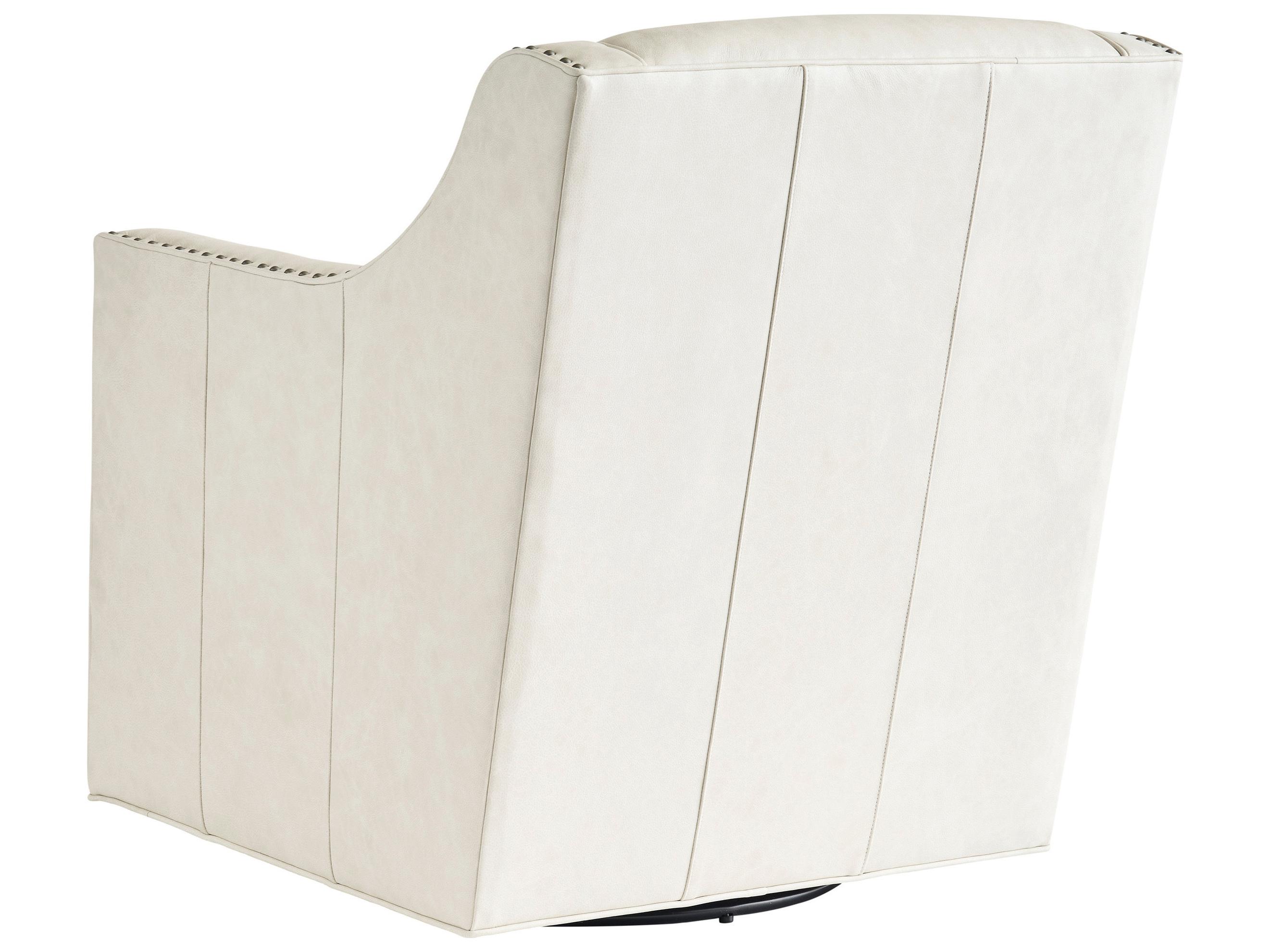 Lexington Barrier Swivel White Accent Chair