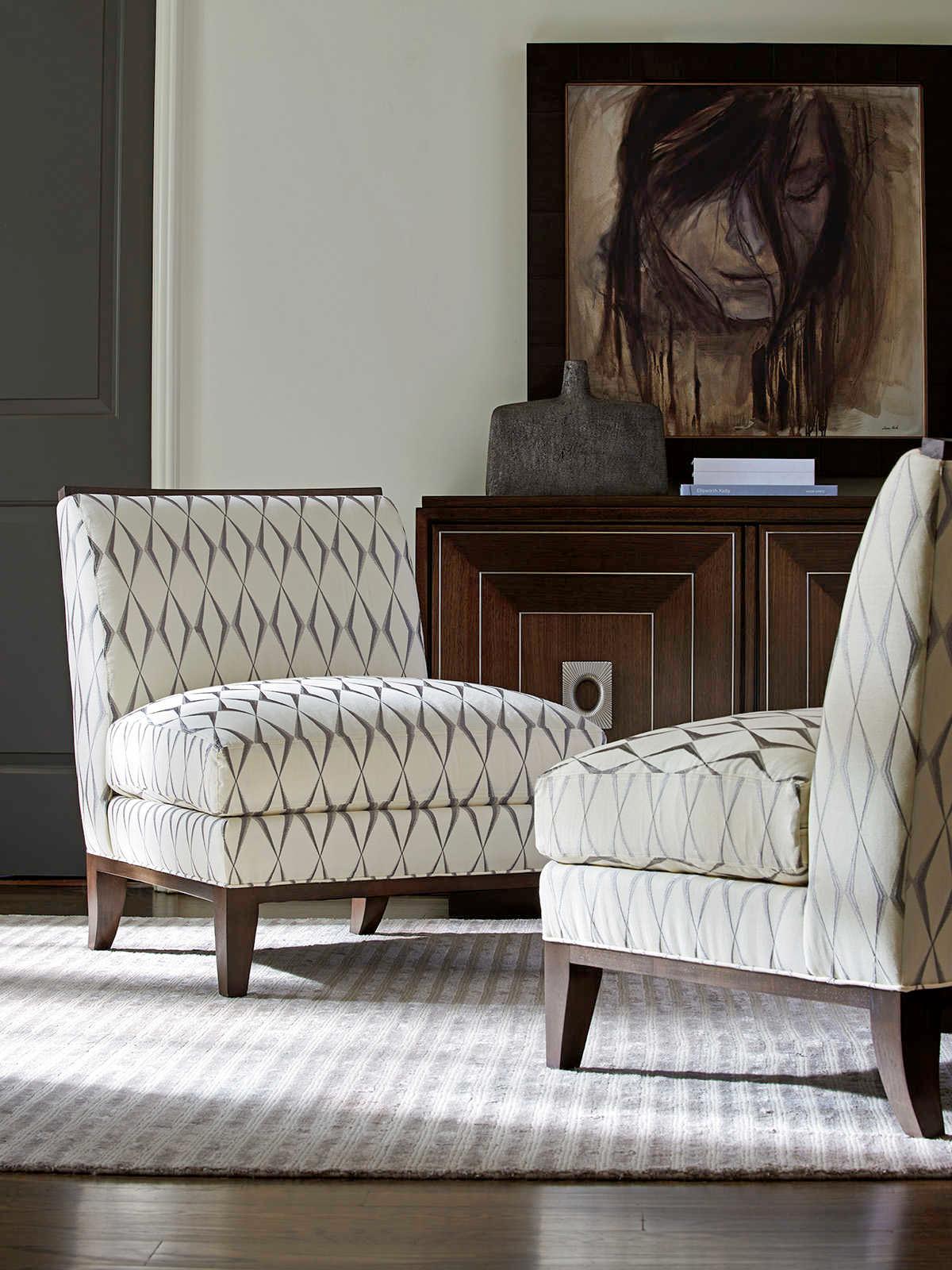 Lexington Macarthur Park Beige Fabric Accent Chair