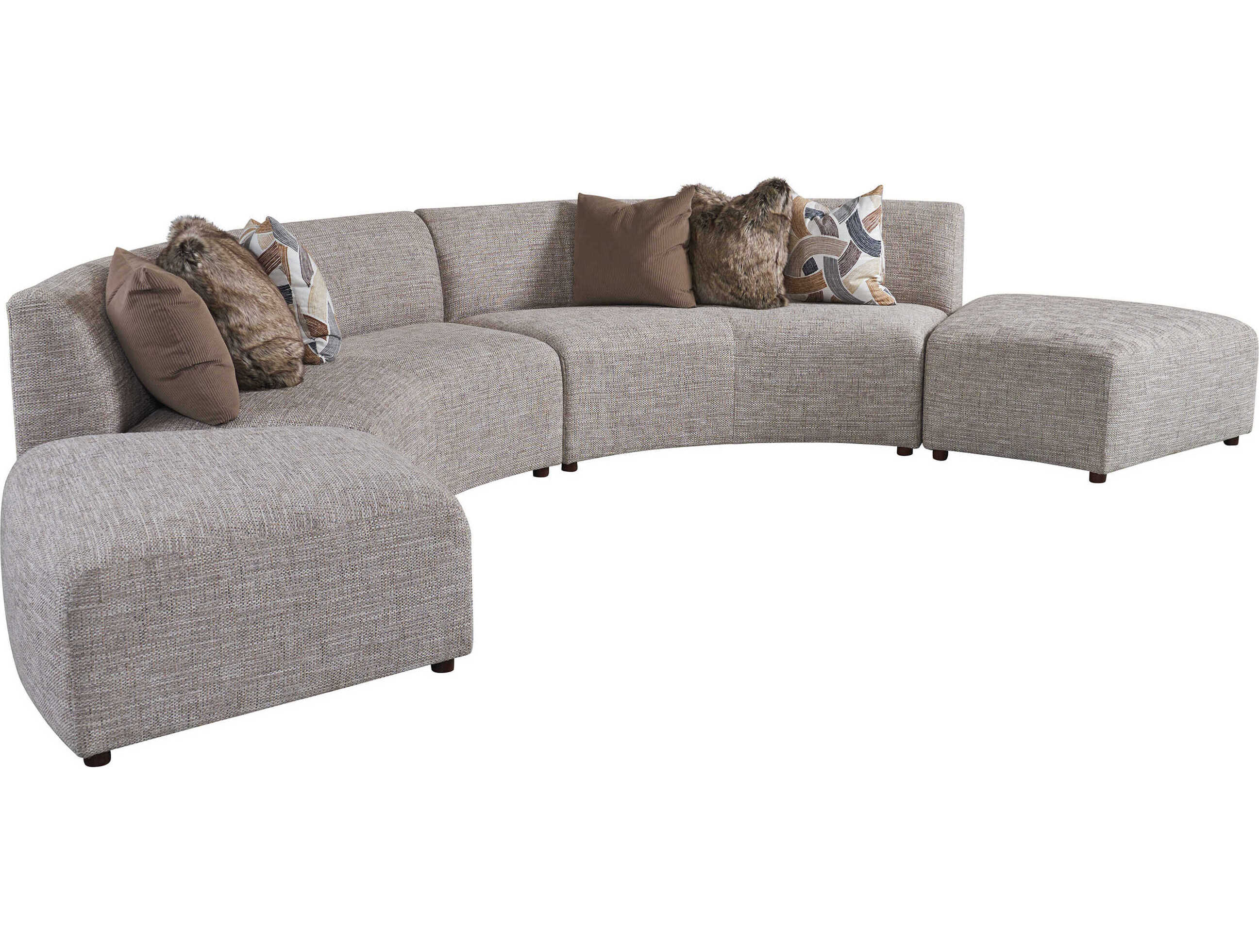 Lexington Zanzibar Gray Upholstered Sectional Sofa