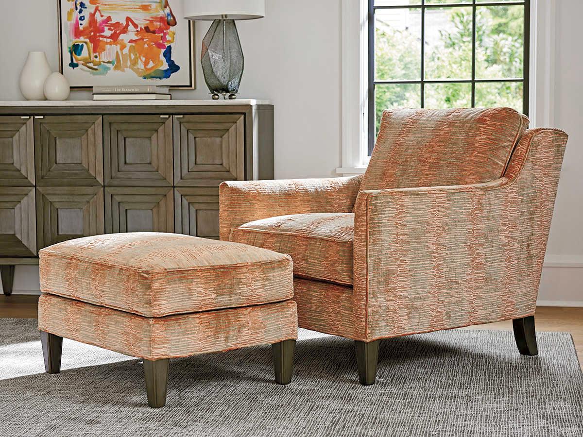 Lexington Ariana Orange Fabric Accent Chair