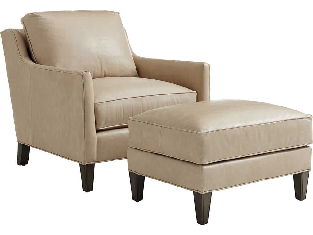 Lexington Ariana Beige Leather Accent Chair