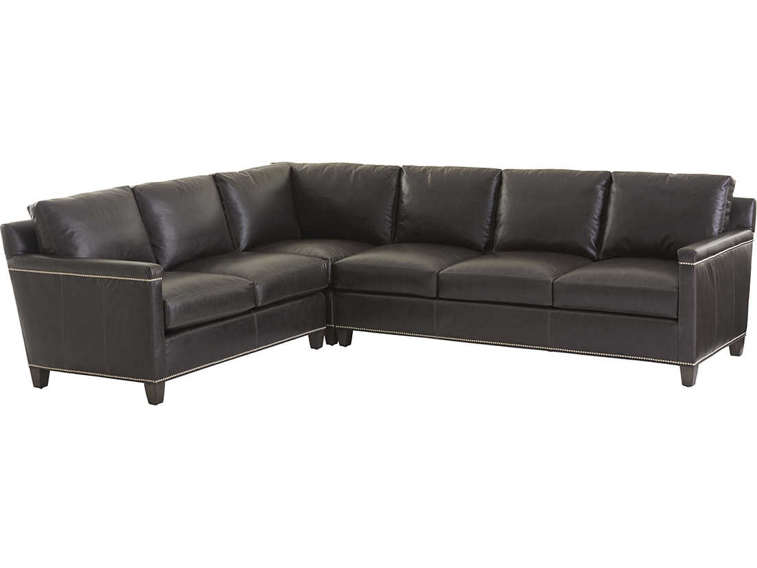 Lexington Carrera Brown Leather Sectional Sofa