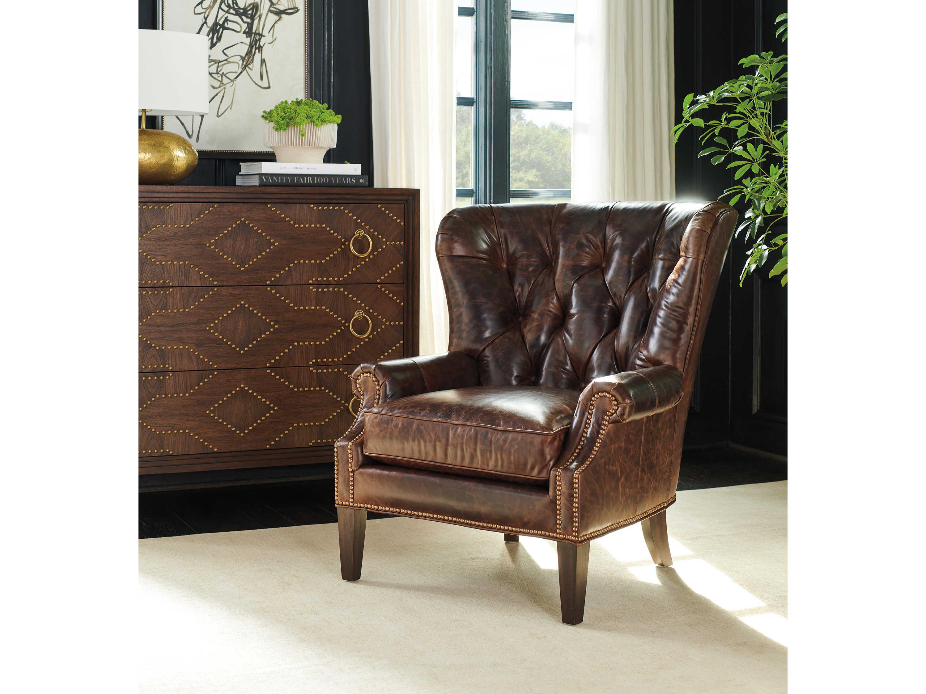 Lexington Silverado Brown Leather Accent Chair