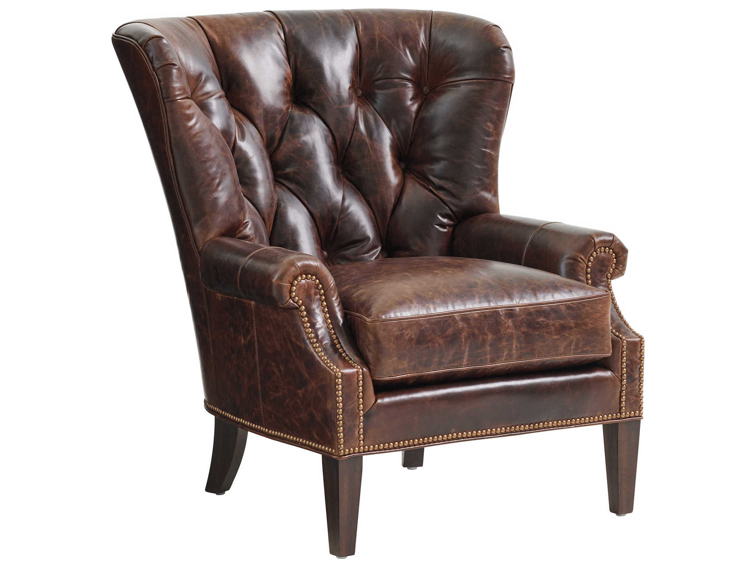 Lexington Silverado Brown Leather Accent Chair