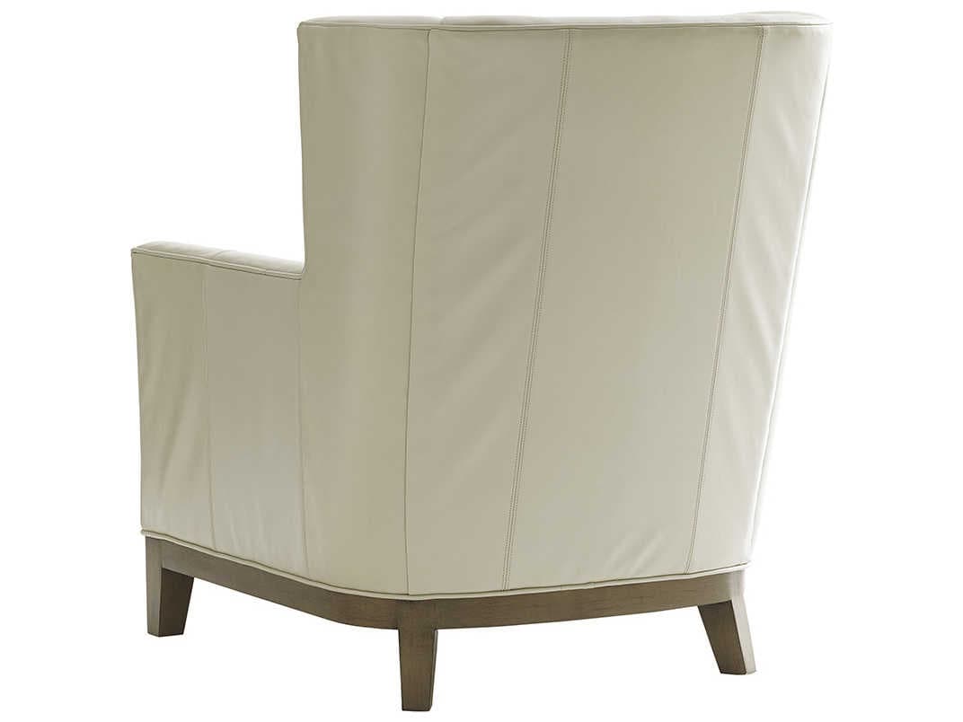 Lexington Shadow Play White Leather Accent Chair