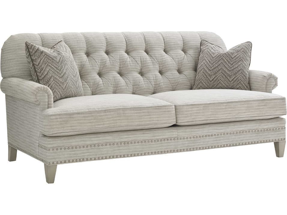 Lexington Oyster Bay Millstone Gray Upholstered Loveseat