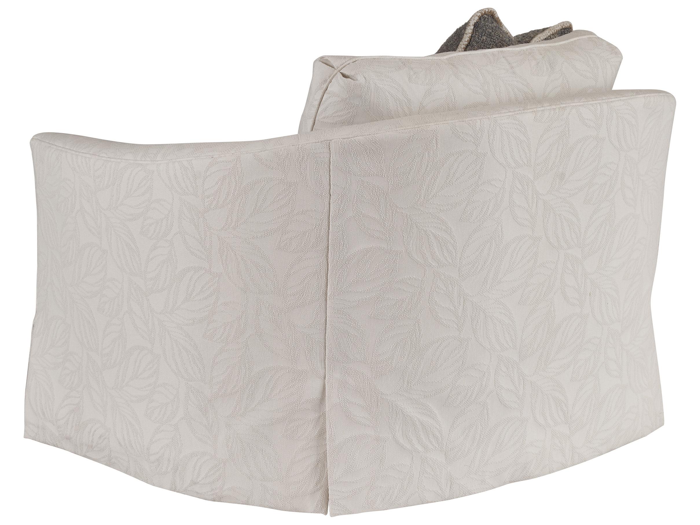 Lexington Veneto Swivel Cream Fabric Club Chair