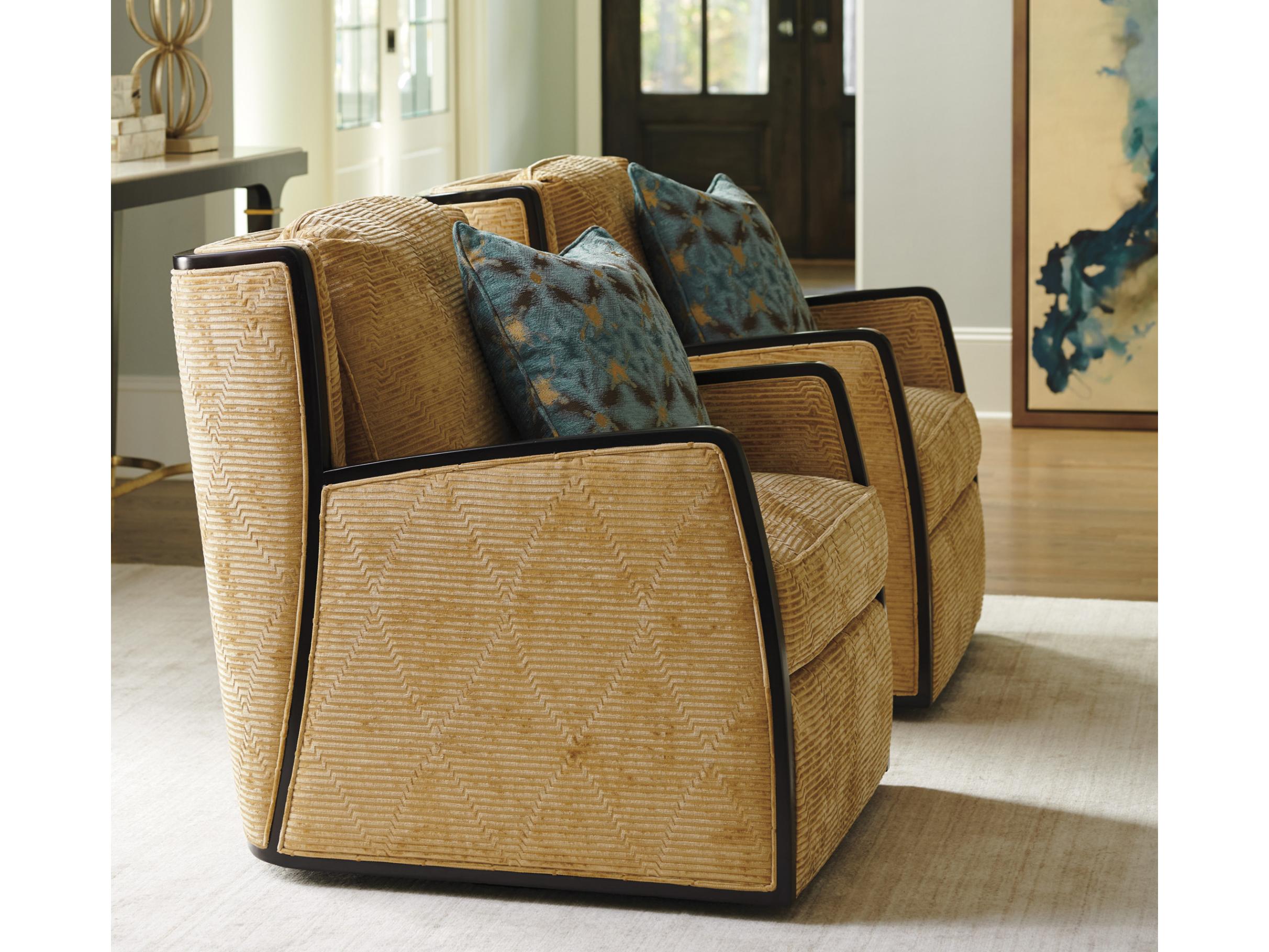 Lexington Carlyle Swivel Fabric Accent Chair