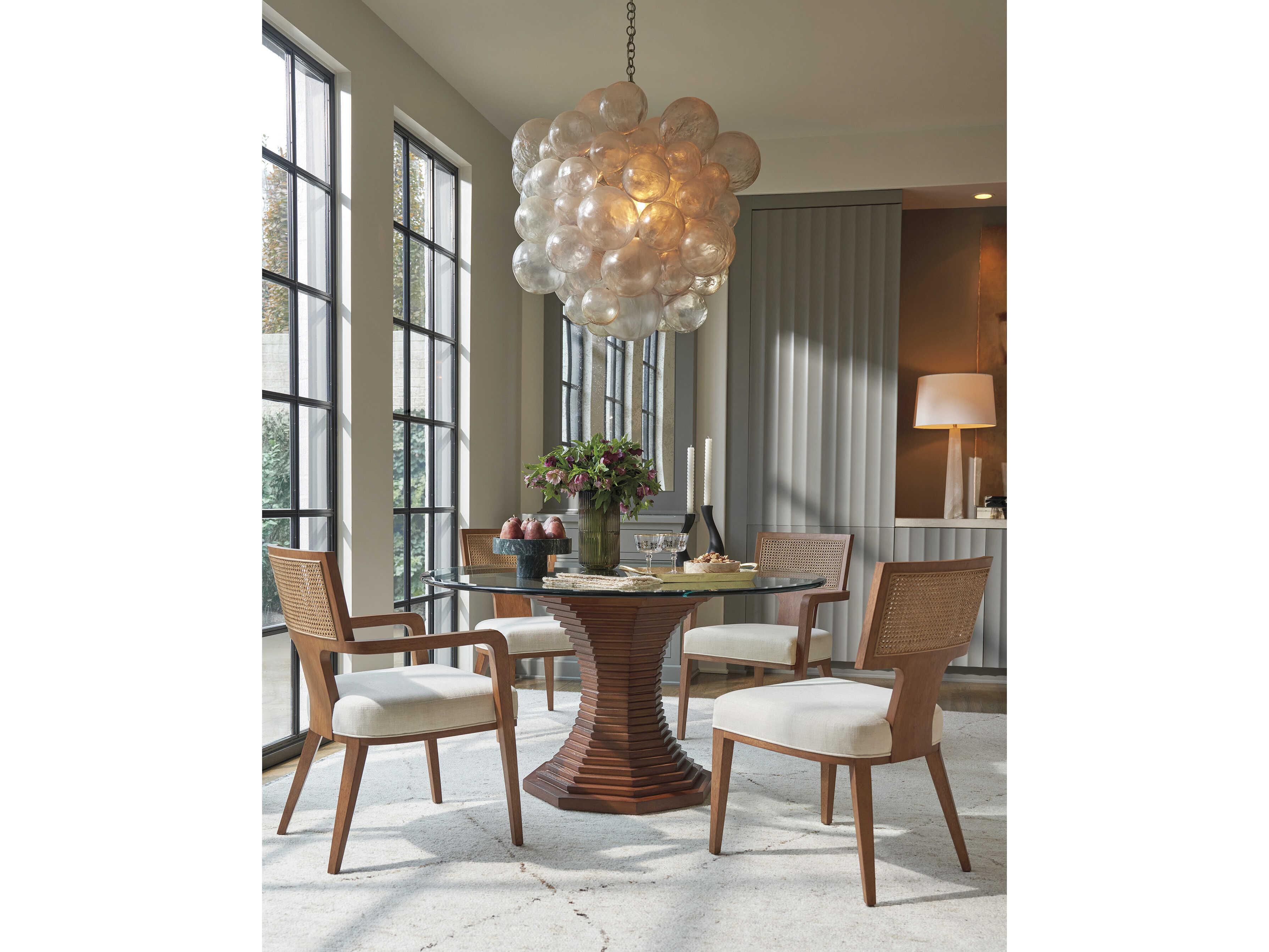 Lexington La Costa Cabrillo Round Glass Dining Table