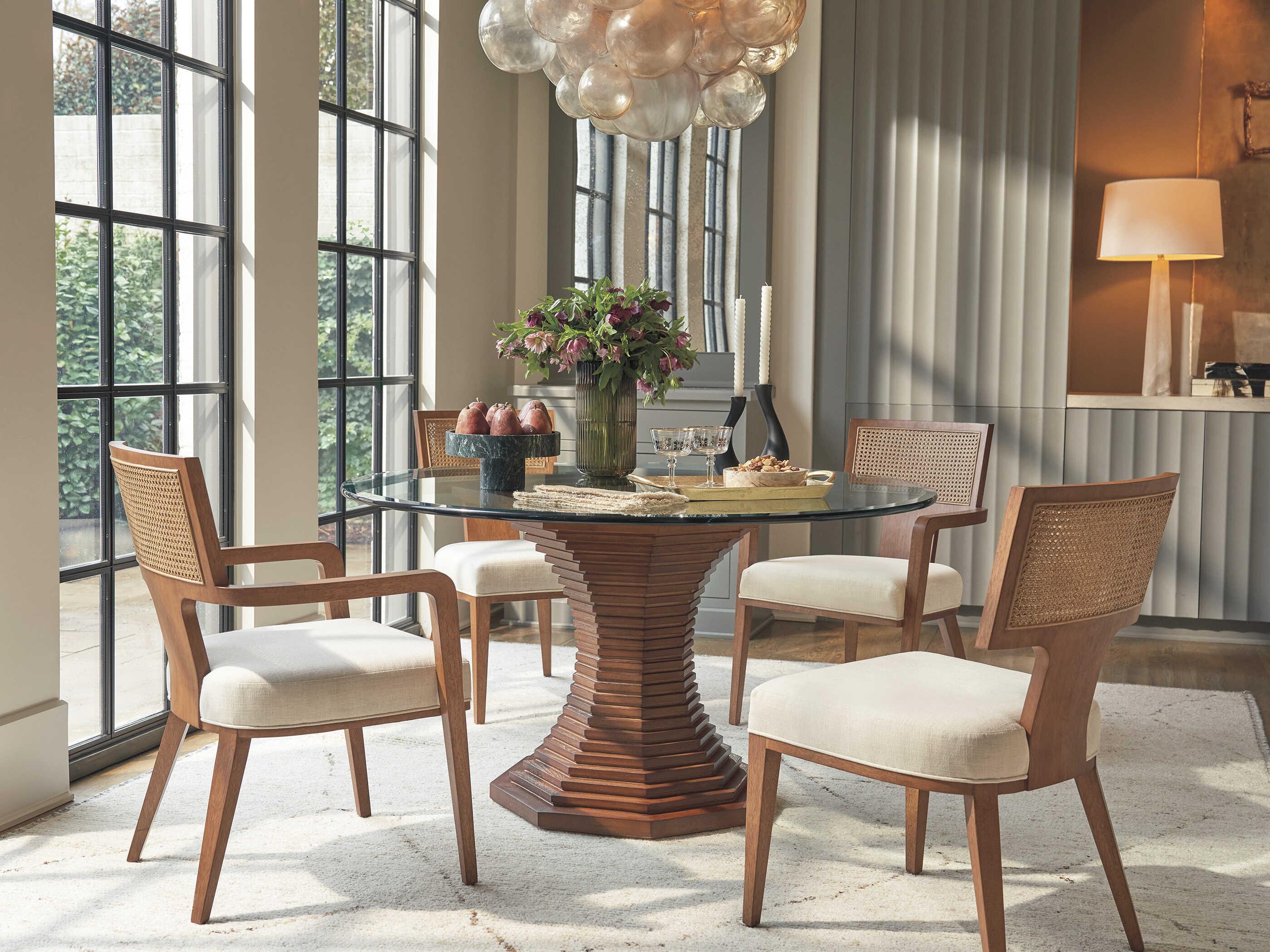 Lexington La Costa Serrano White Upholstered Arm Dining Chair