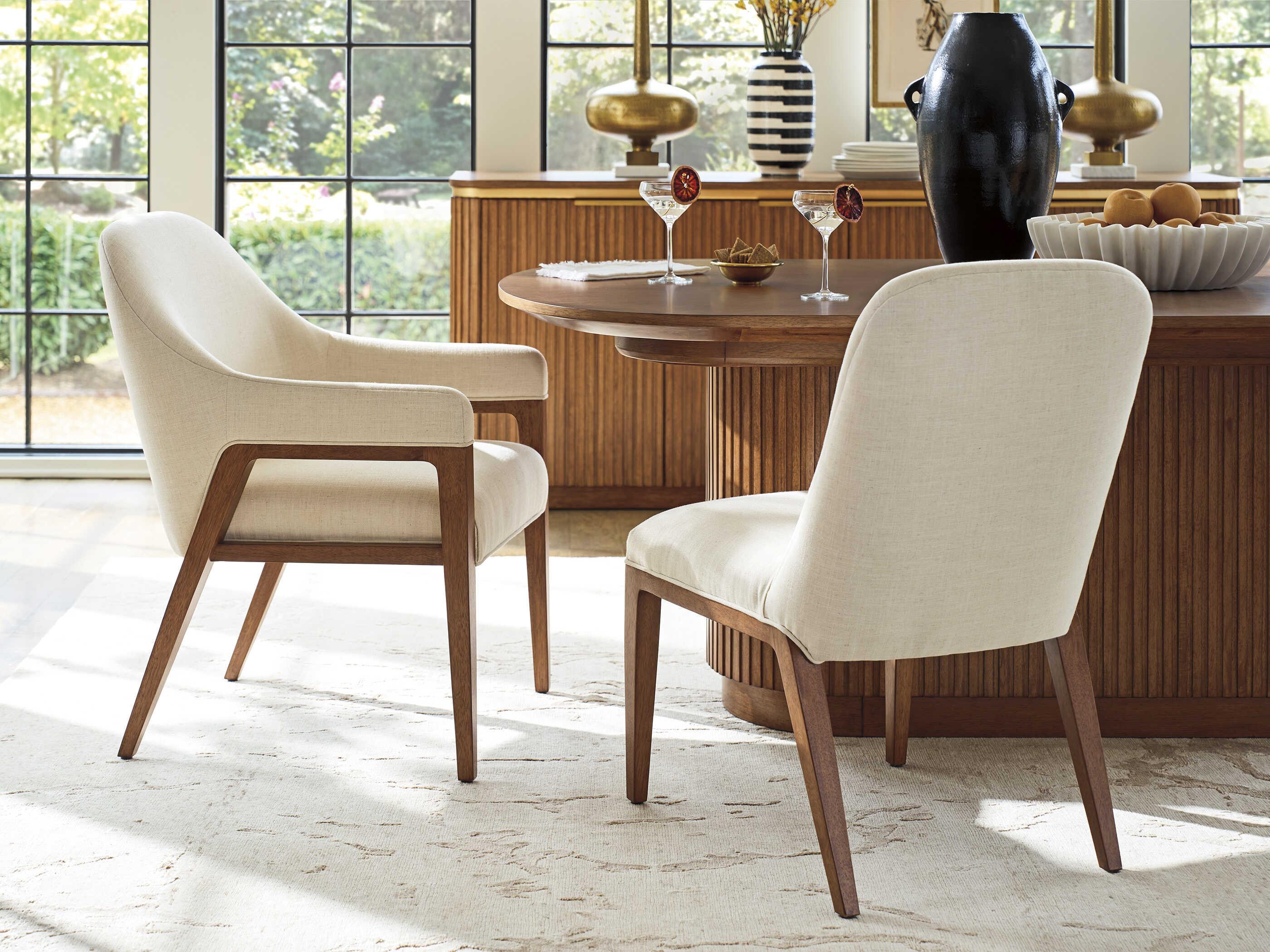 Lexington La Costa Seacove Beige Upholstered Armless Dining Chair