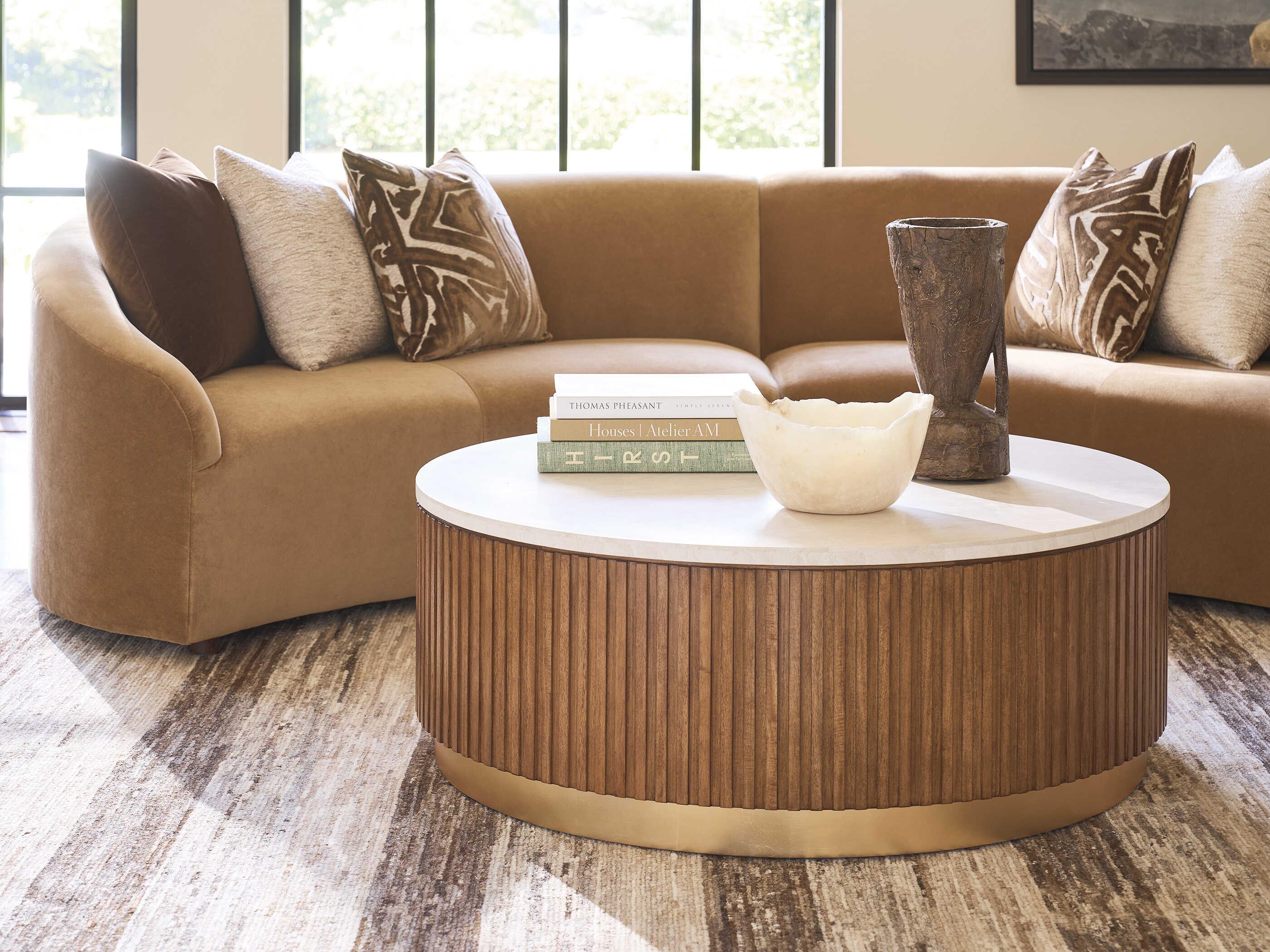 Lexington La Costa Avenida Round Marble Coffee Table