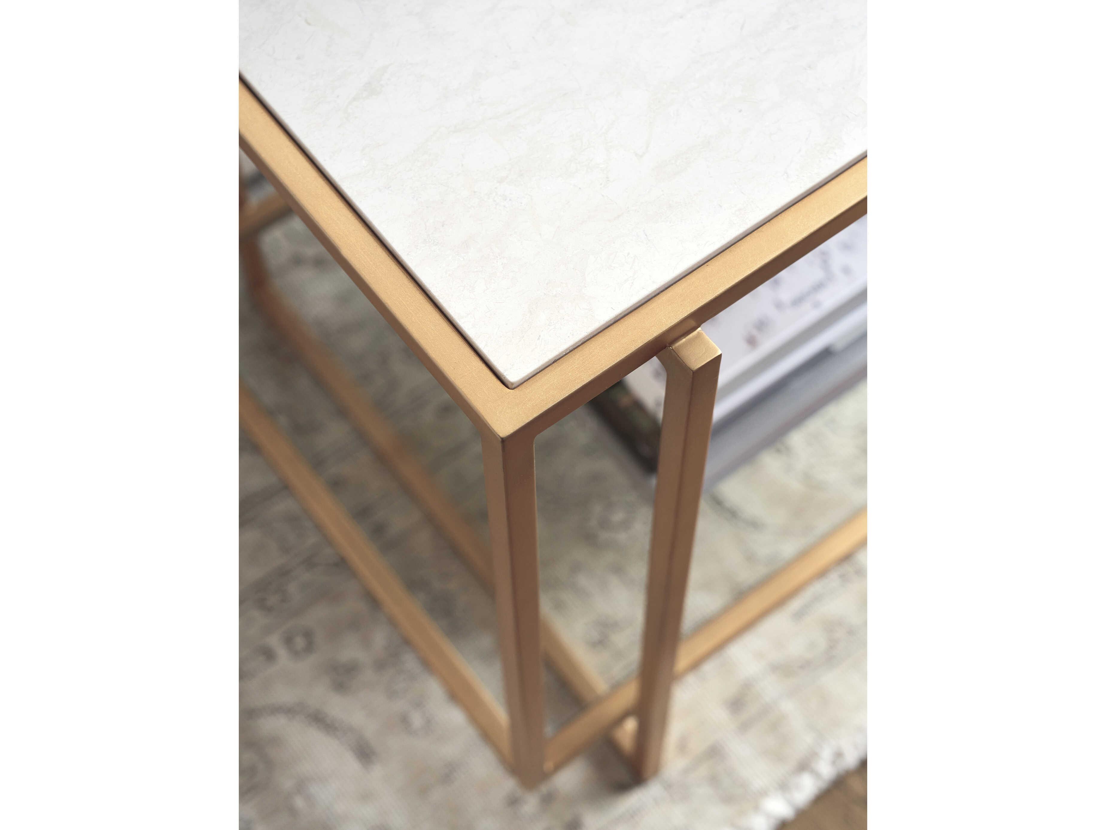 Lexington La Costa Pinnacle Rectangular Marble End Table