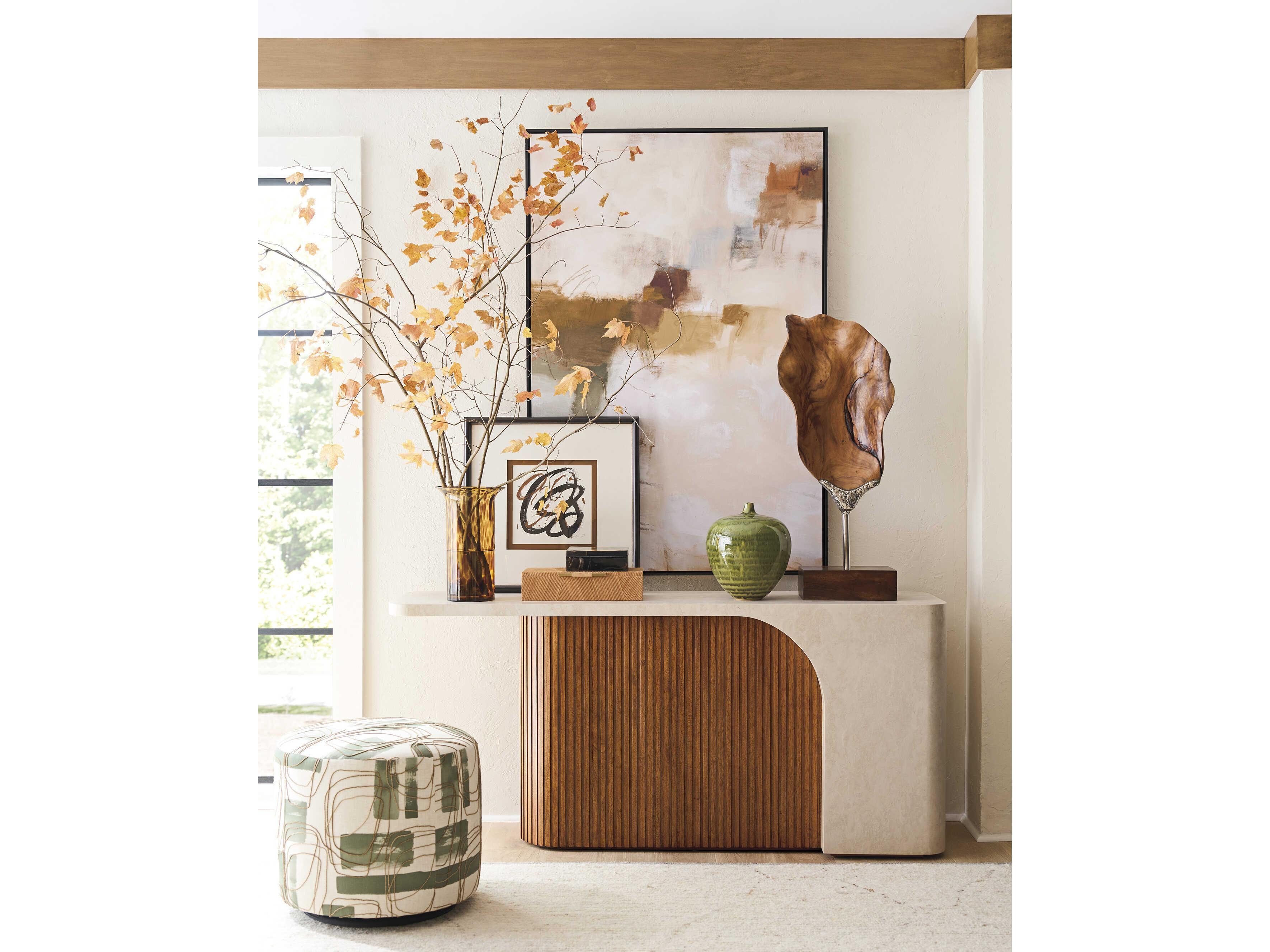 Lexington La Costa Seabourne Rectangular Marble Console Table