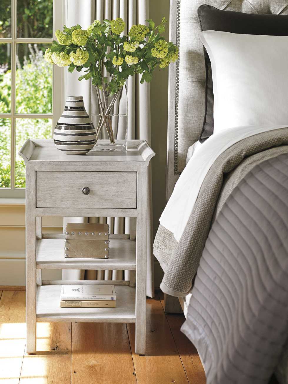 Lexington Oyster Bay 1-Drawer White Solid Wood Nightstand