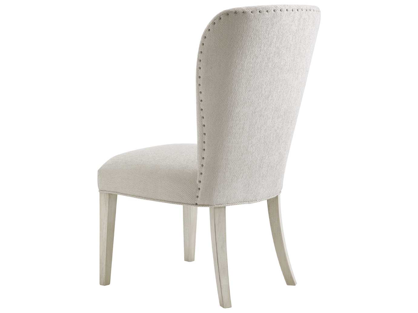 Lexington Oyster Bay Solid Wood Gray Upholstered Side Dining Chair
