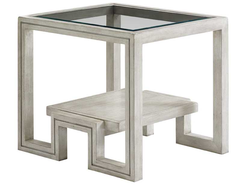 Lexington Oyster Bay Rectangular Glass End Table