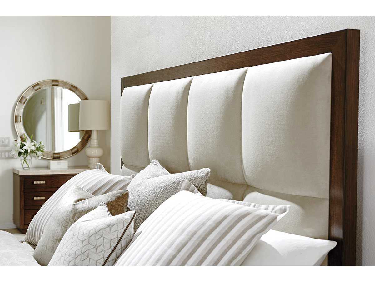 Lexington Laurel Canyon Beige Solid Wood Upholstered California King Panel Bed