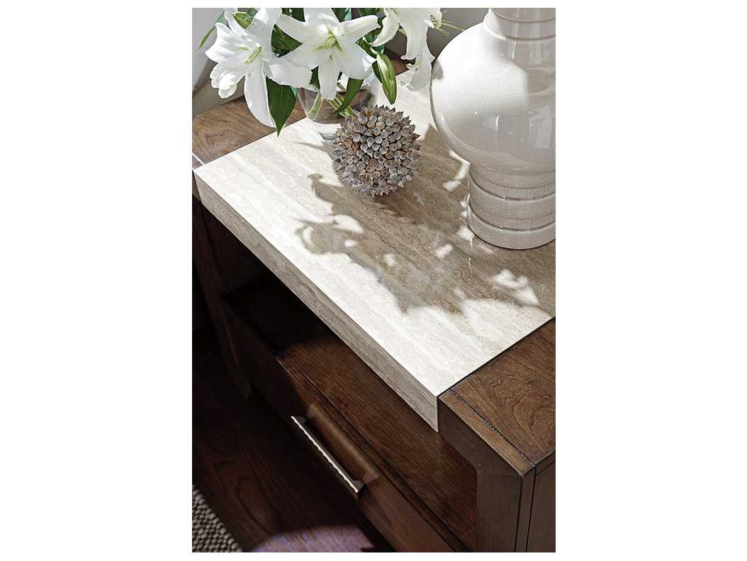 Lexington Laurel Canyon 1-Drawer Brown Solid Wood Nightstand