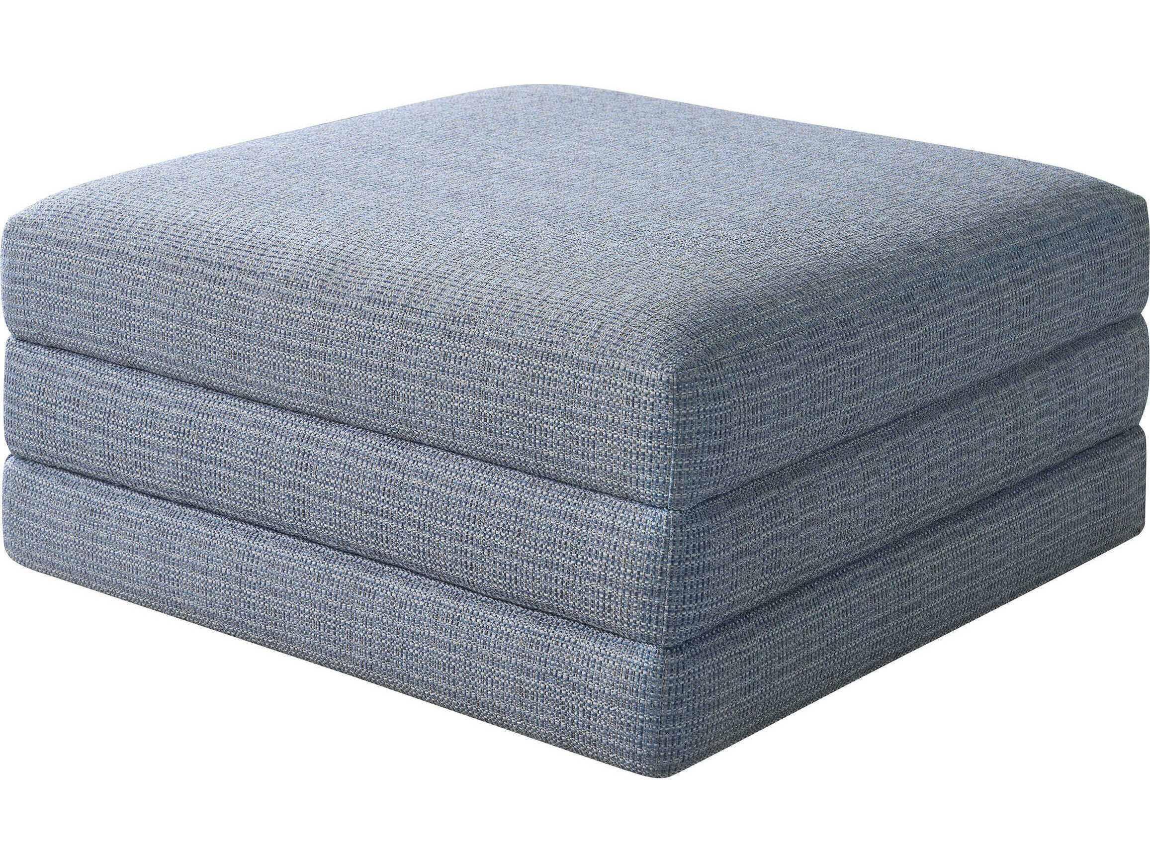 Lexington Upholstery Brickell Blue Upholstered Ottoman