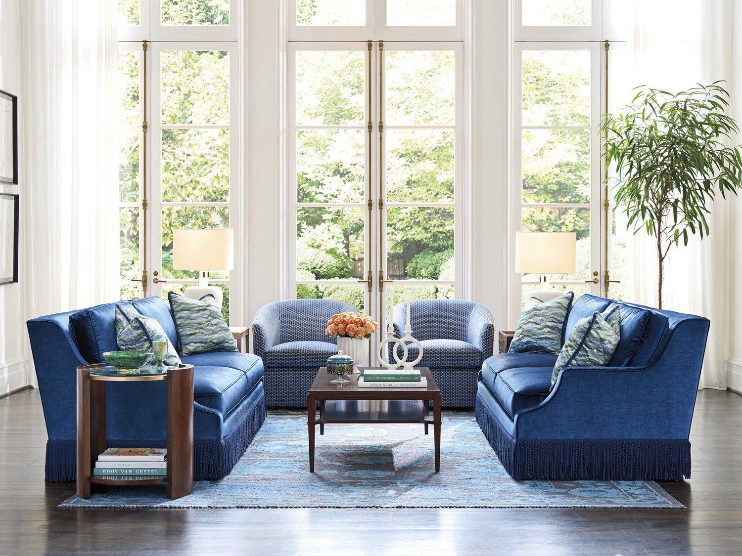Lexington Rendezvous Barnaby Blue Upholstered Sofa