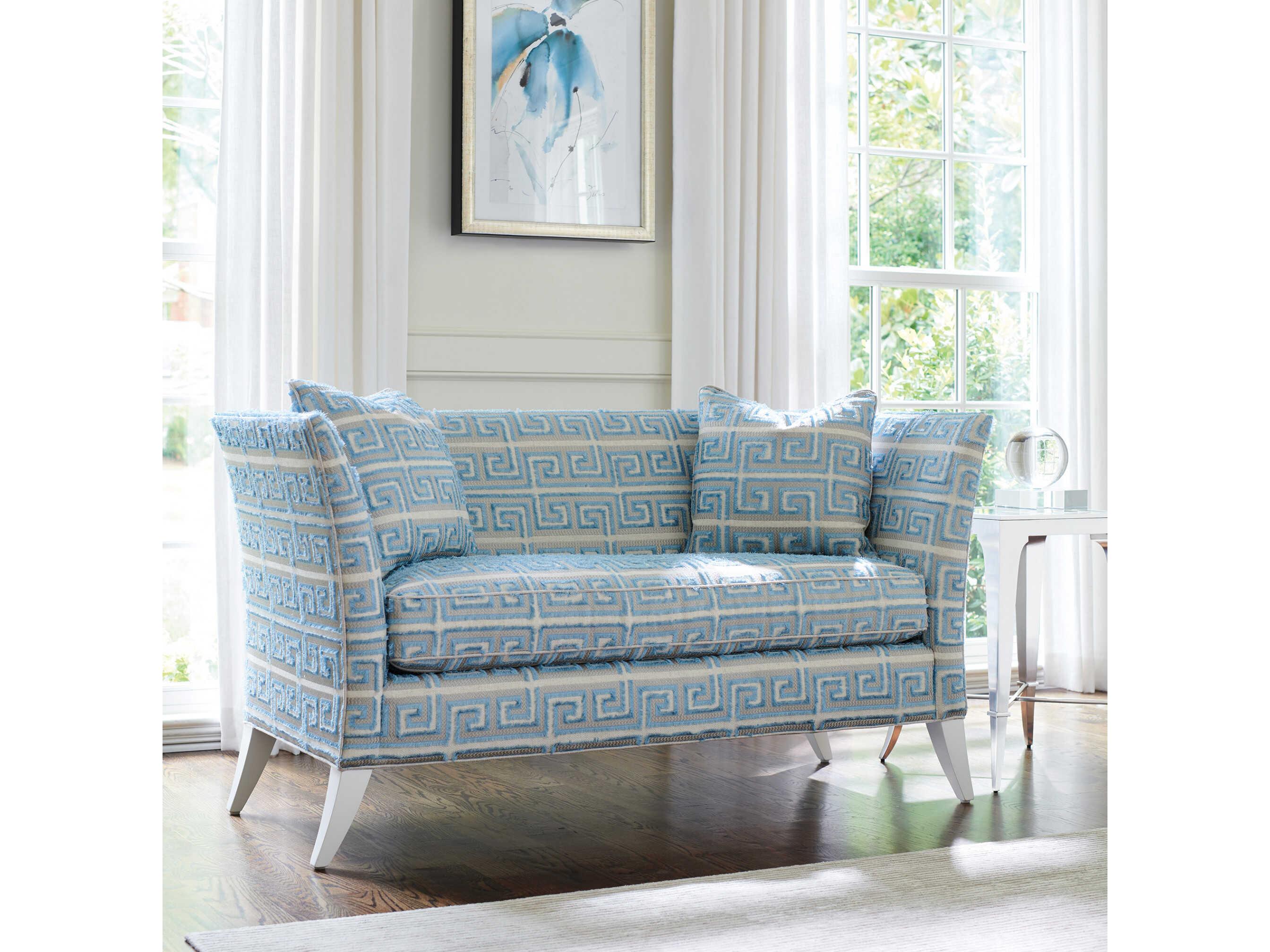 Lexington Avondale Blue Upholstered Loveseat