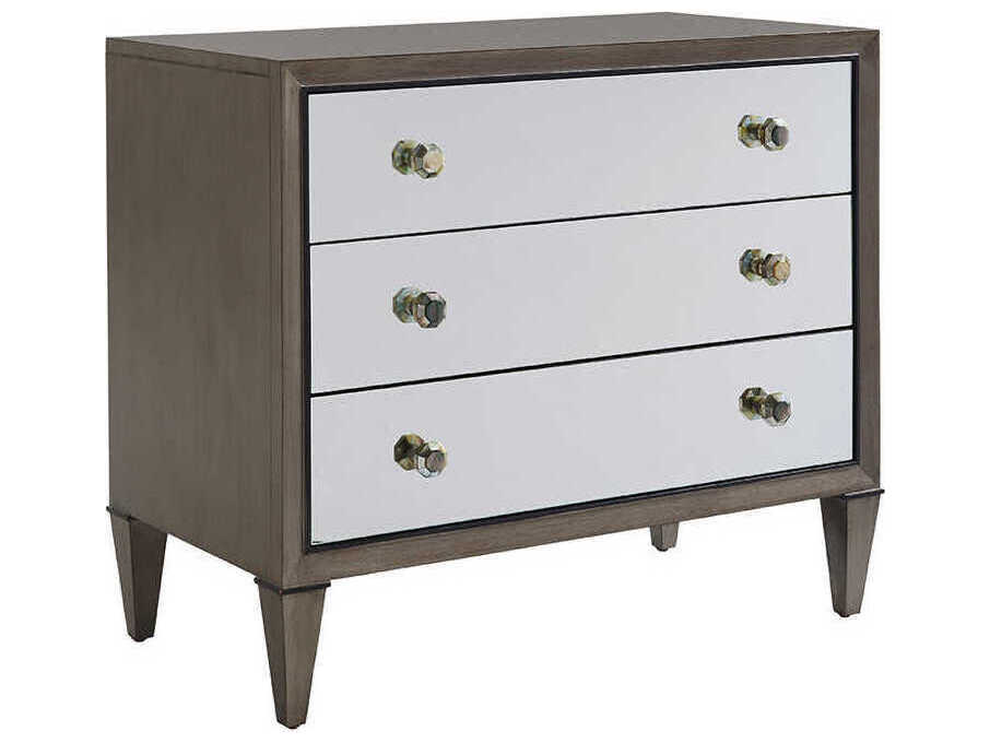Lexington 3-Drawers Gray Nightstand