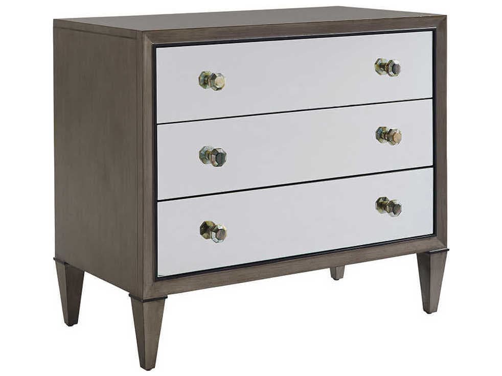 Lexington 3-Drawers Gray Nightstand