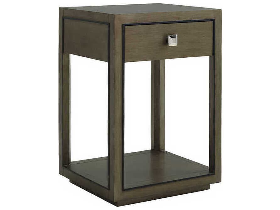 Lexington 1-Drawer Gray Nightstand
